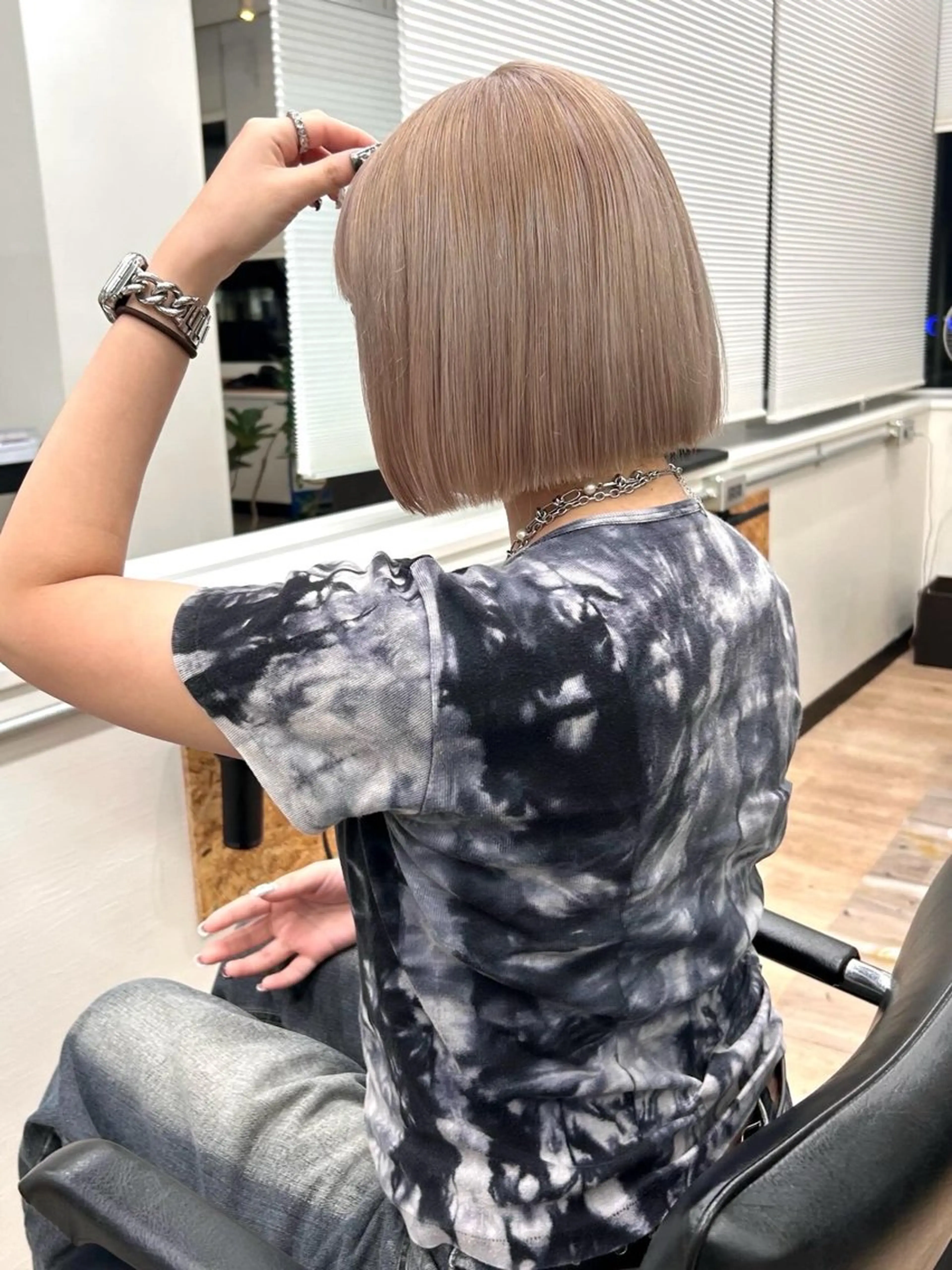 ミディアム ヘアカラー レイヤー・ボブカット /もえまる🌻のヘアスタイル