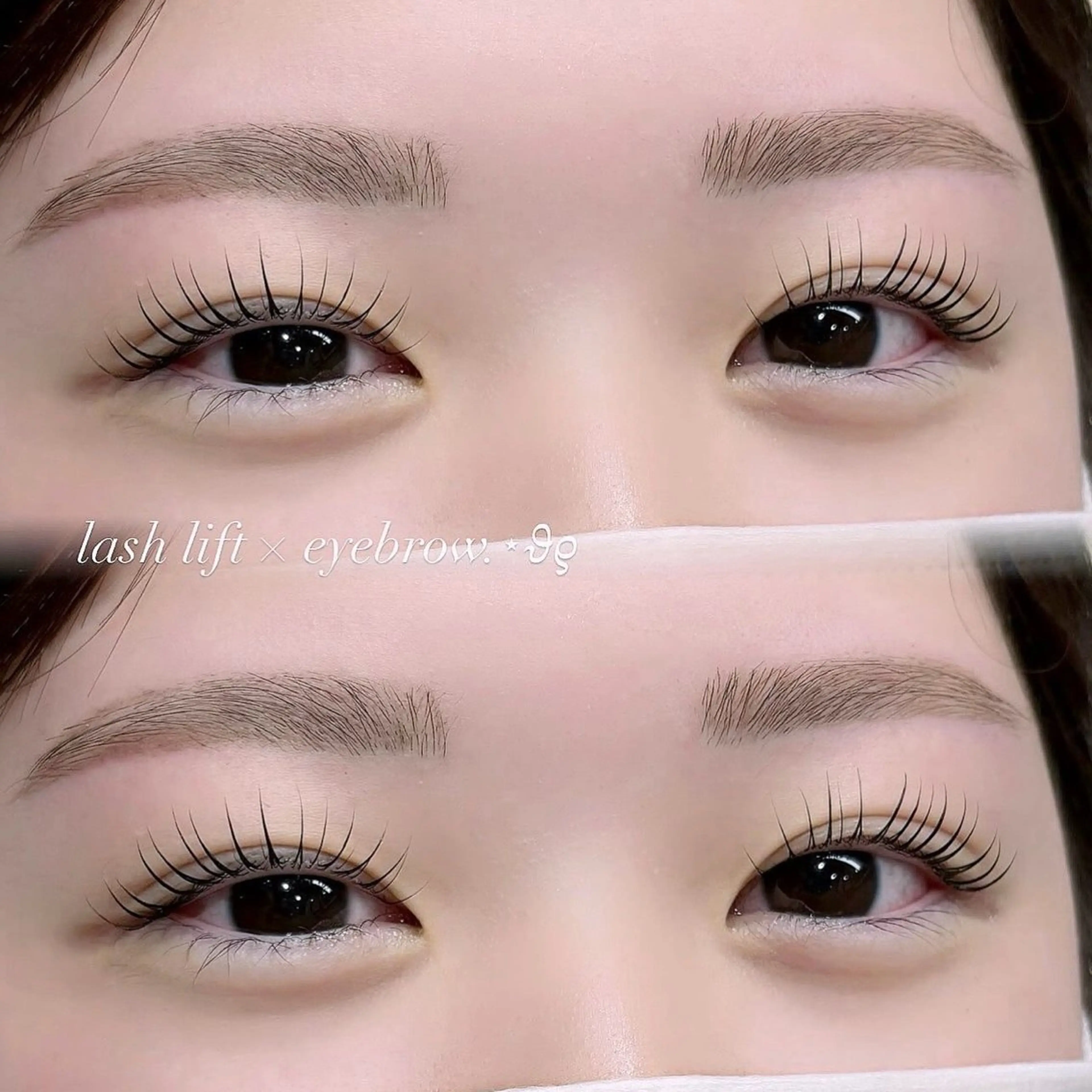 まつ毛パーマorパリジェンヌ +アイブロウワックスの写真