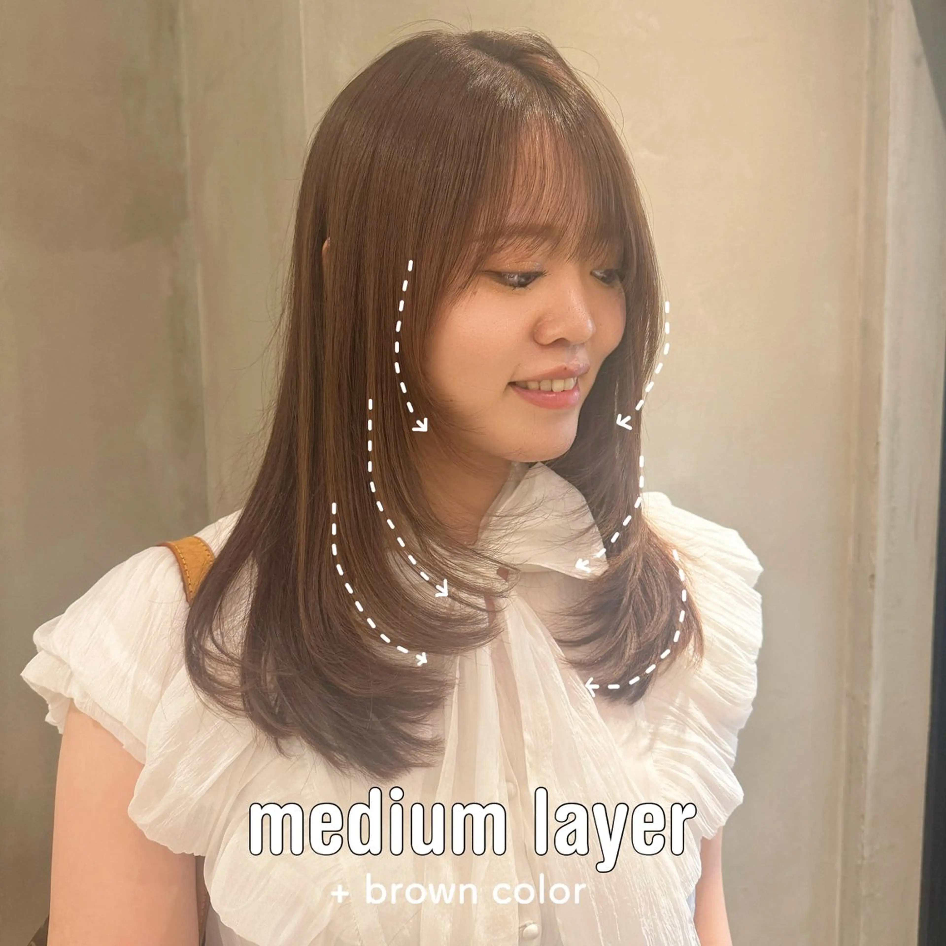 セミロング カット ヘアカラー トリートメント 顔周りcut・ご相談 ＝新宿しずく🇰🇷のヘアスタイル