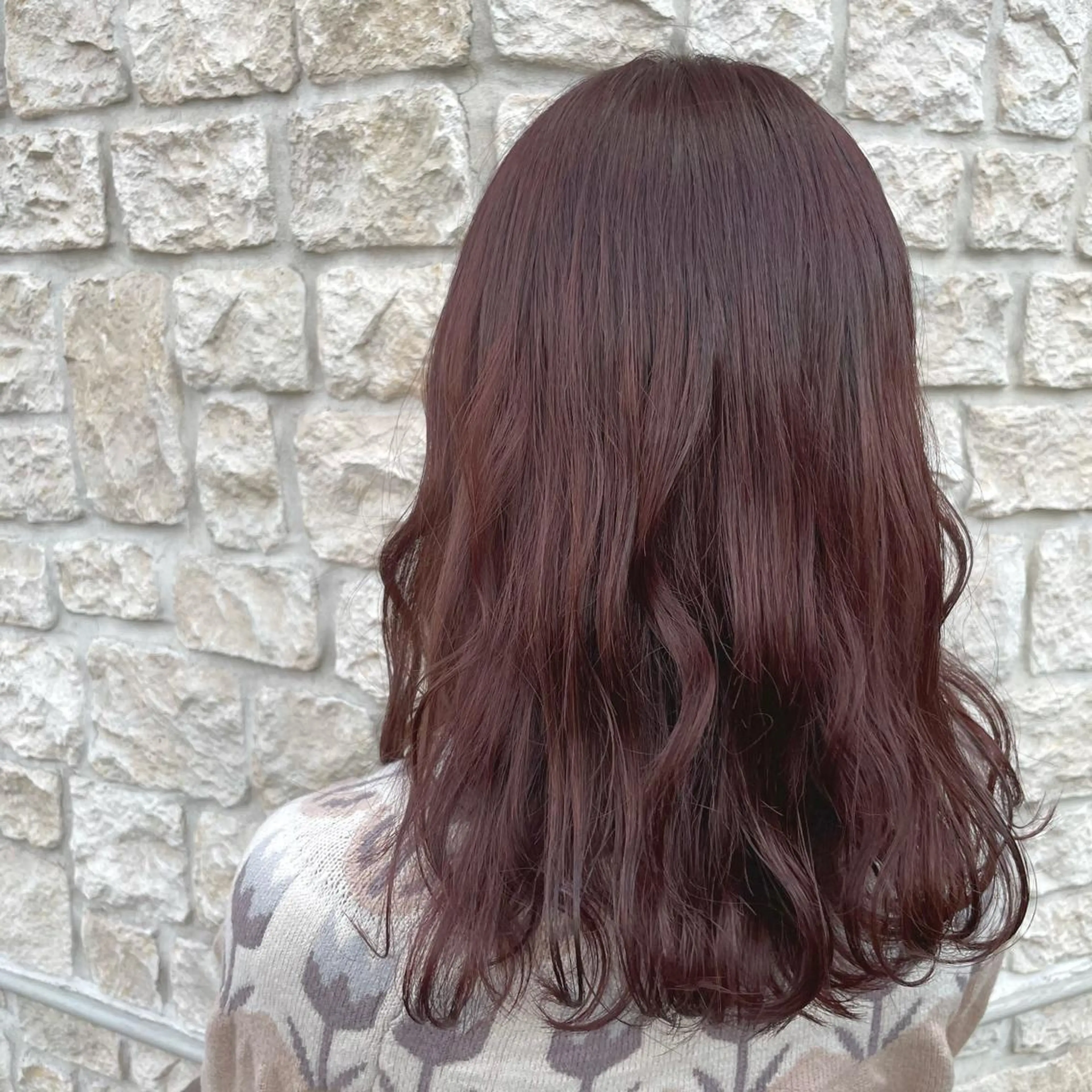 ミディアム カラー カット ヘアカラー トリートメント 星野 茉由のヘアスタイル