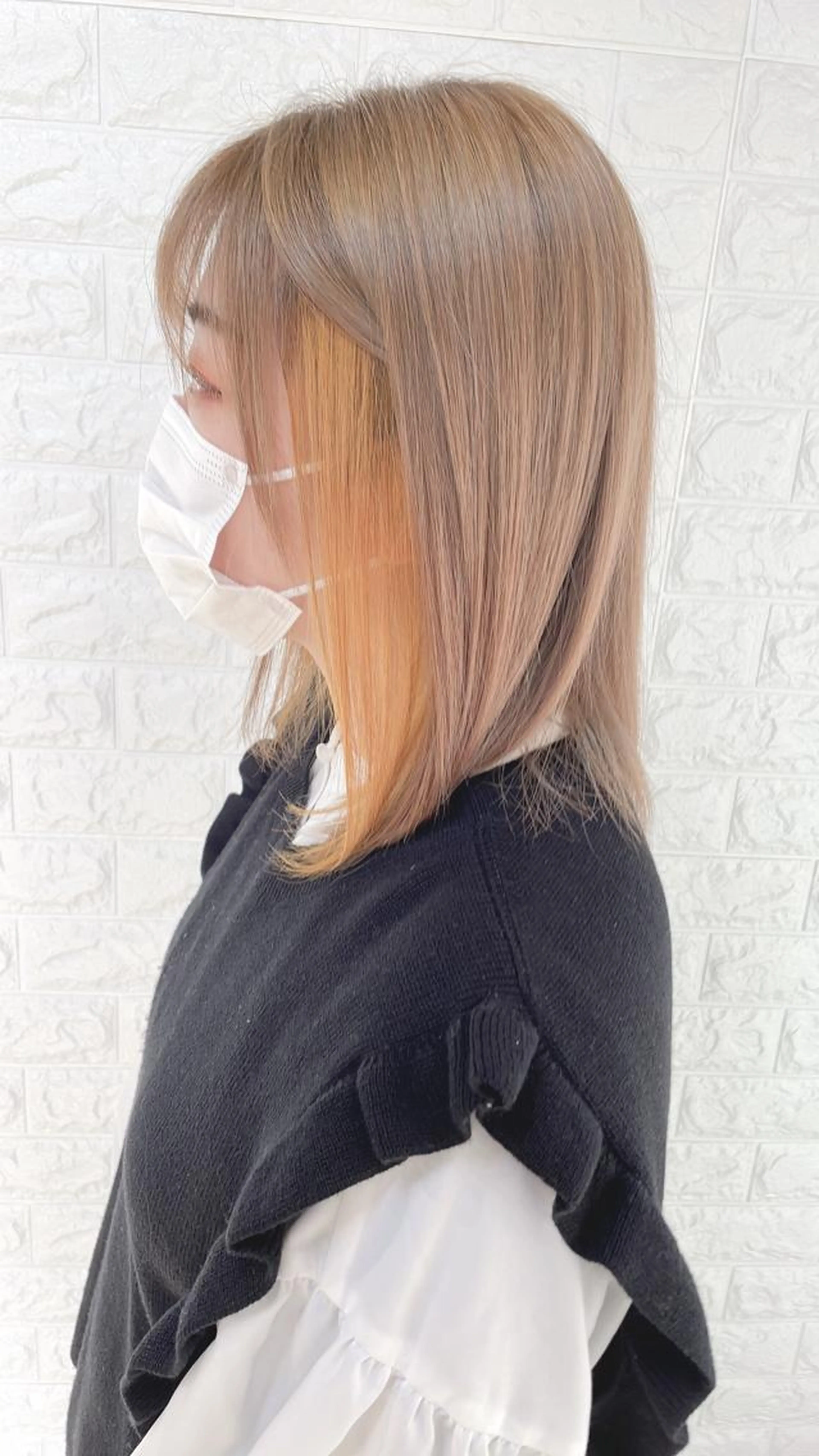 ミニモ学割🧡ポイントWカラー🧡【インナーブリーチ+イルミナカラ+3stepトリートメント】120分の写真