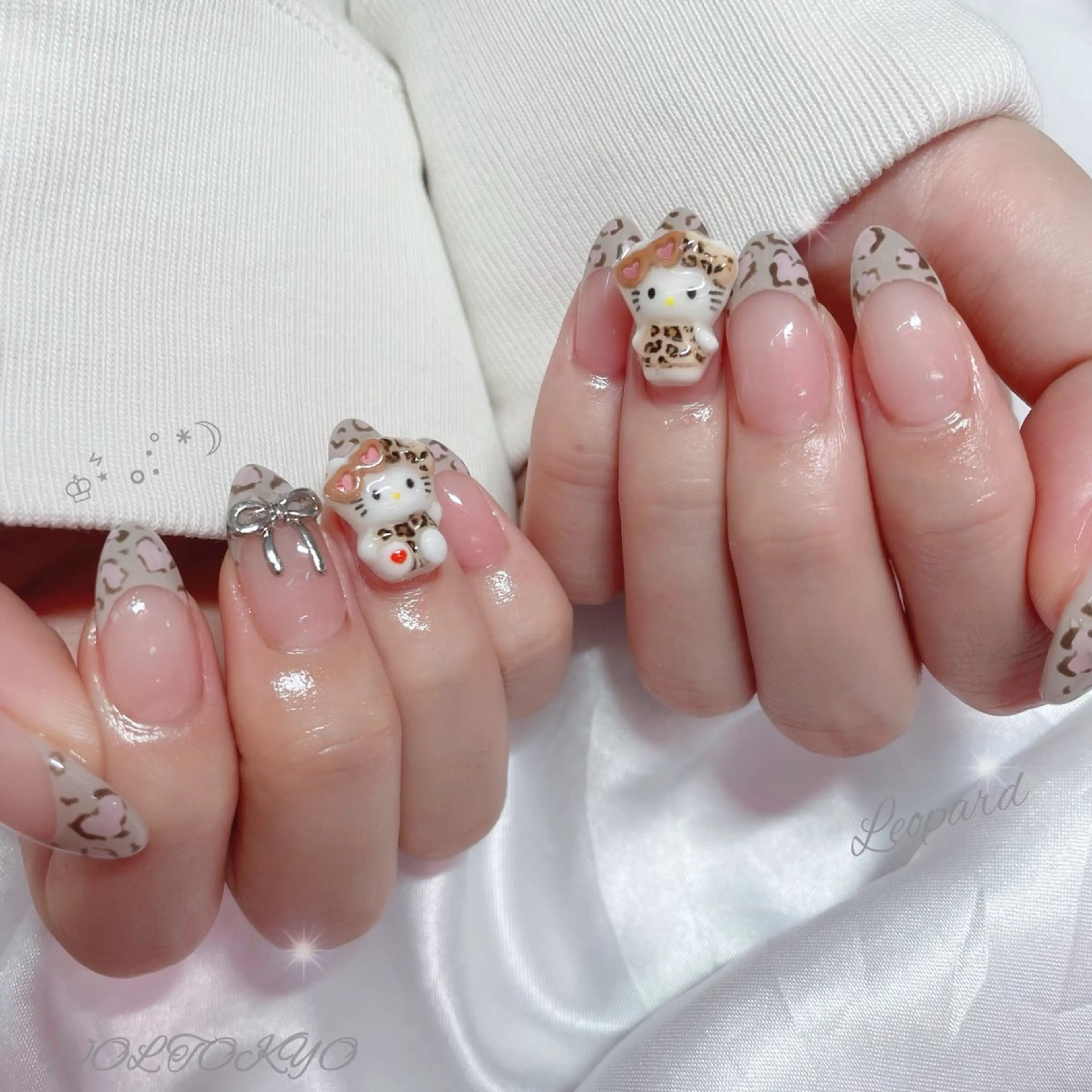 ネイル アニマル柄 ジェルネイル ハート ハンドネイル WOLTOKYO池袋 💕maiのネイルデザイン