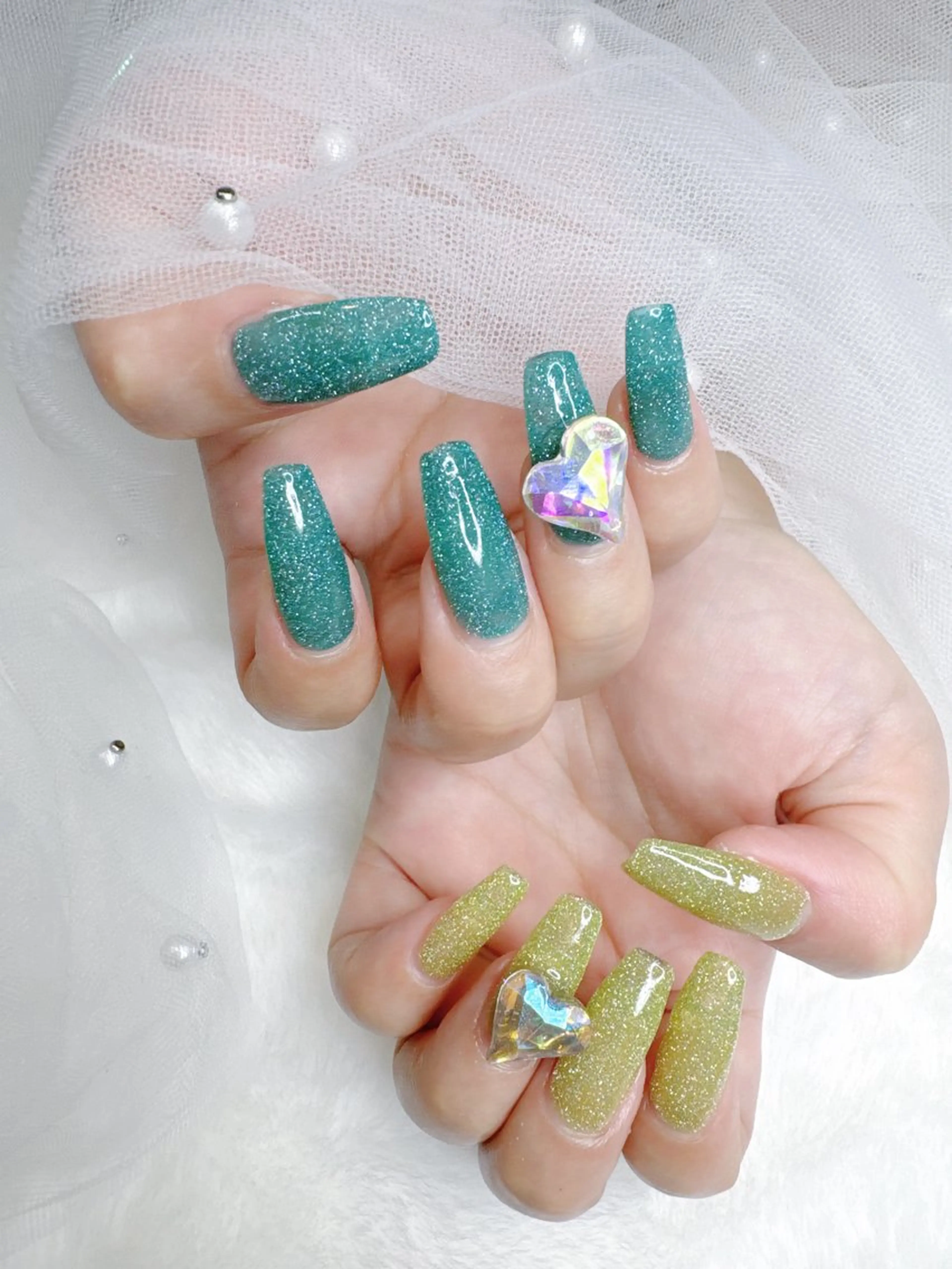 NO.3 ★【チップジェルスカルプ長さだし】埋め尽くしorパーツ2本コース￥8980 (メンズ予約可)の写真