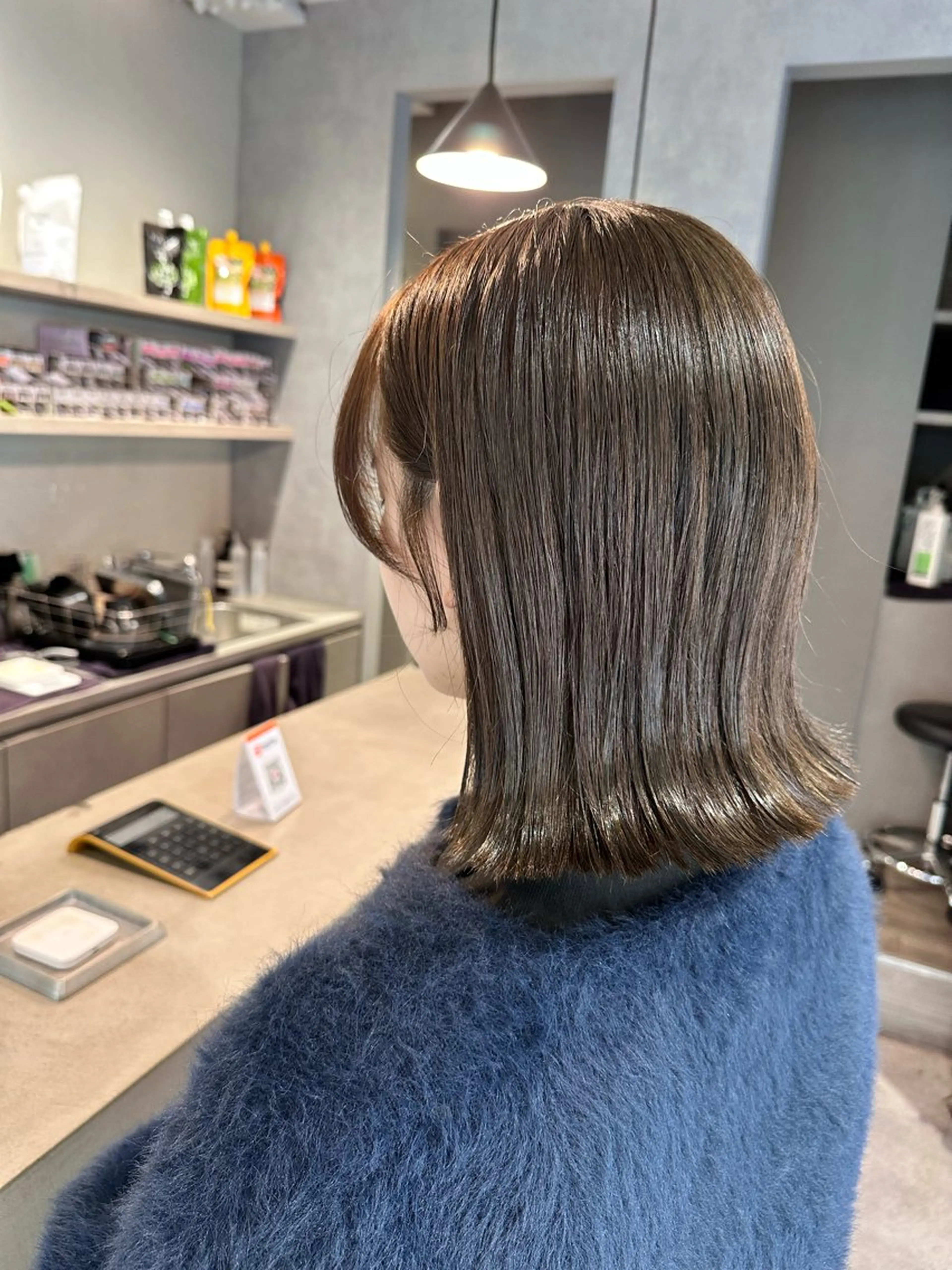 セミロング カラー グレージュ オリーブグレージュ オリーブグレー カット ヘアカラー トリートメント 韓国風/オシャレ /縮毛矯正/滝口琴未のヘアスタイル