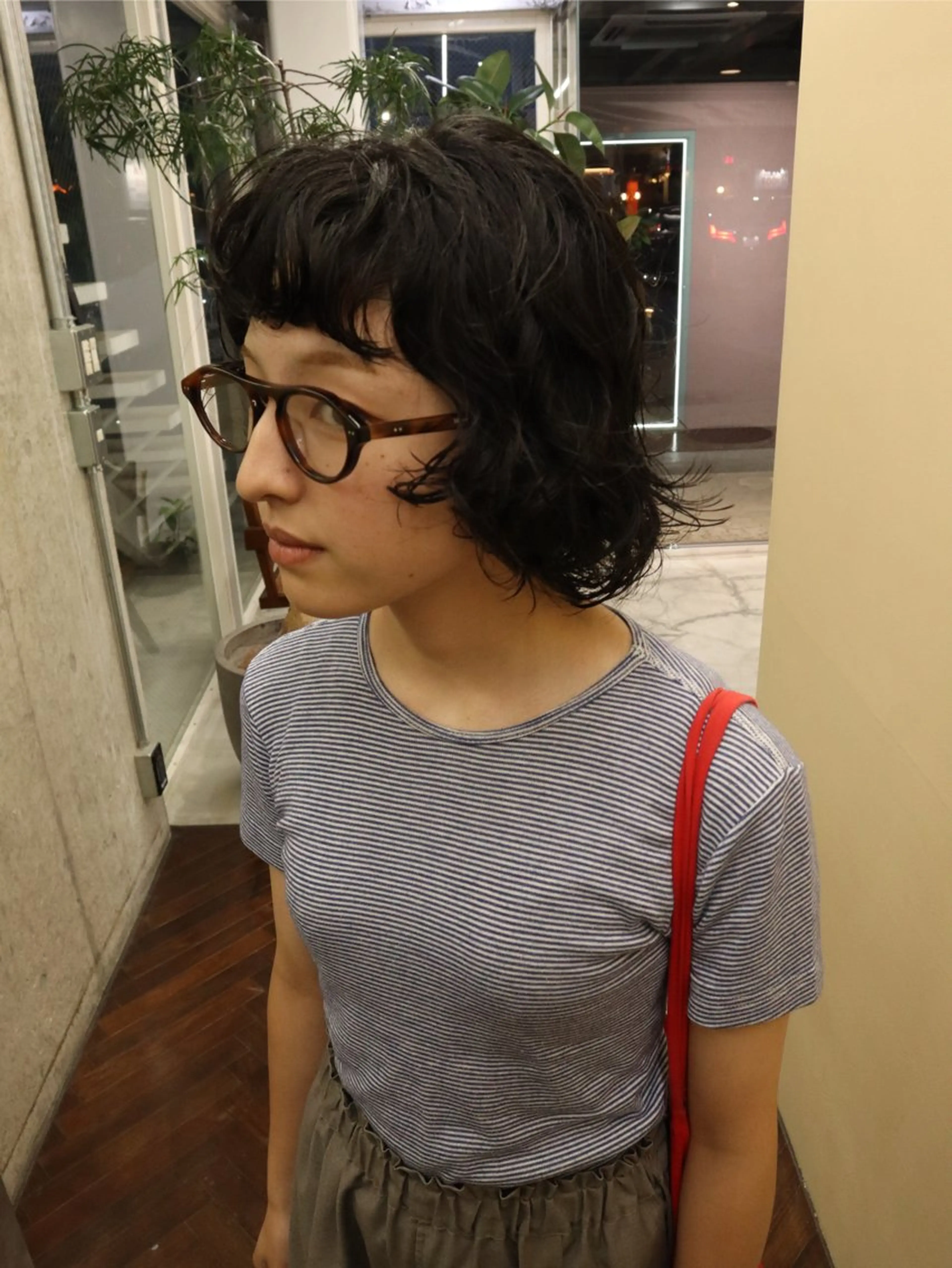 パーマ カット パーマ レイヤー/ボブ/ 透明感カラー/ニワのヘアスタイル