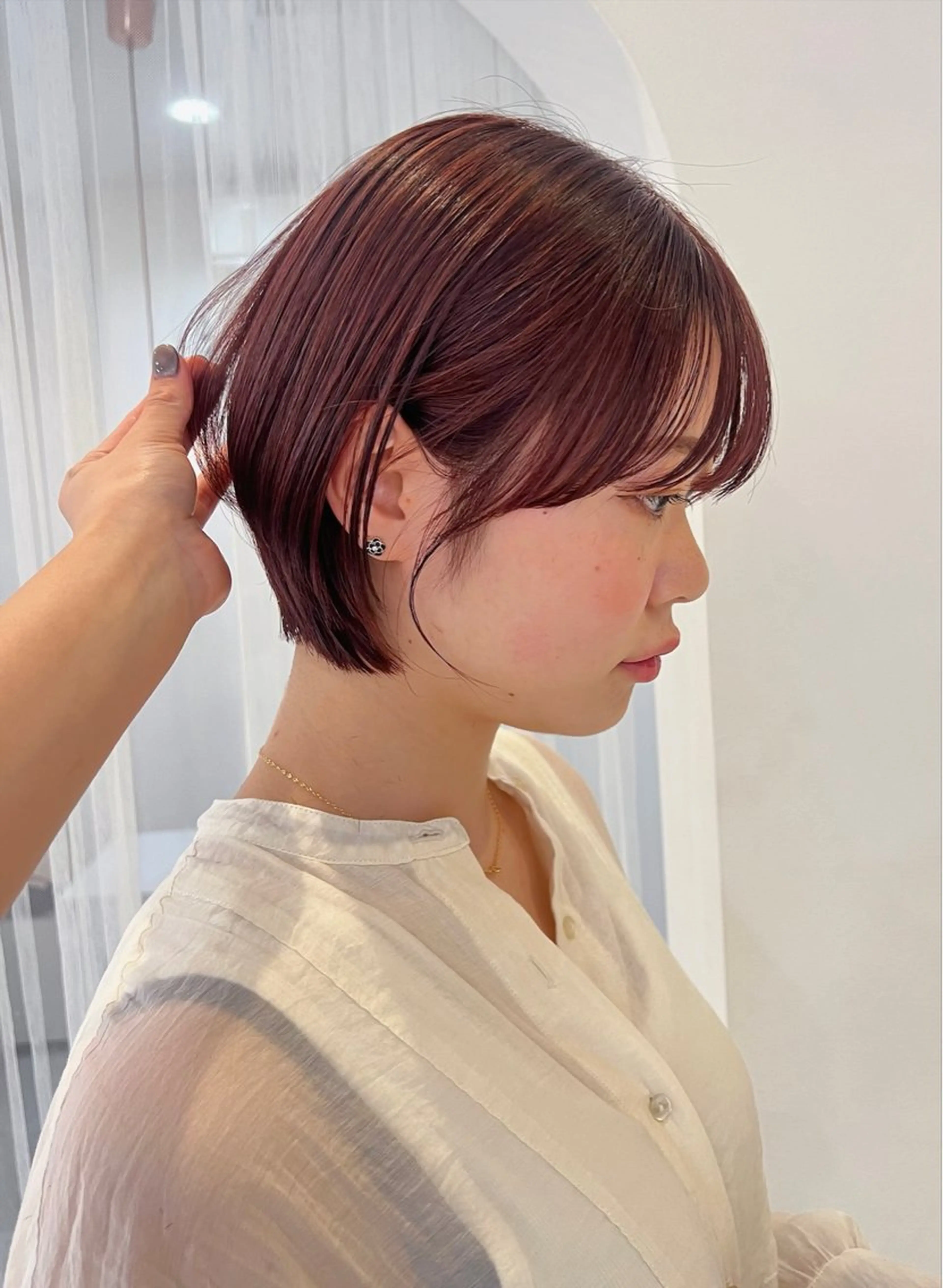 ショート カラー ブリーチ ブリーチなしカラー 淺井 捺央のヘアスタイル