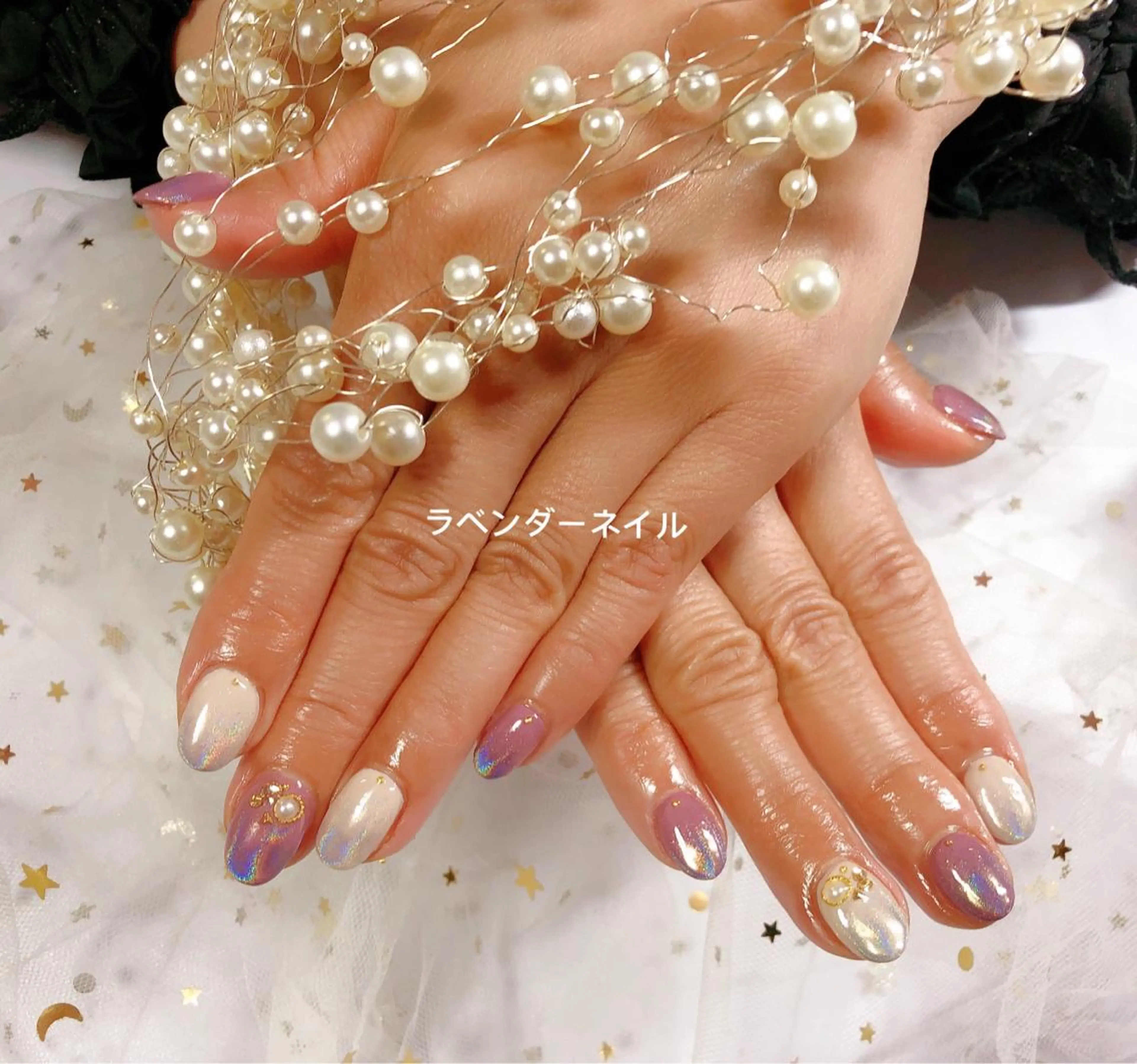 ネイル ラベンダー💖日暮里 ルル💖ネイルのネイルデザイン
