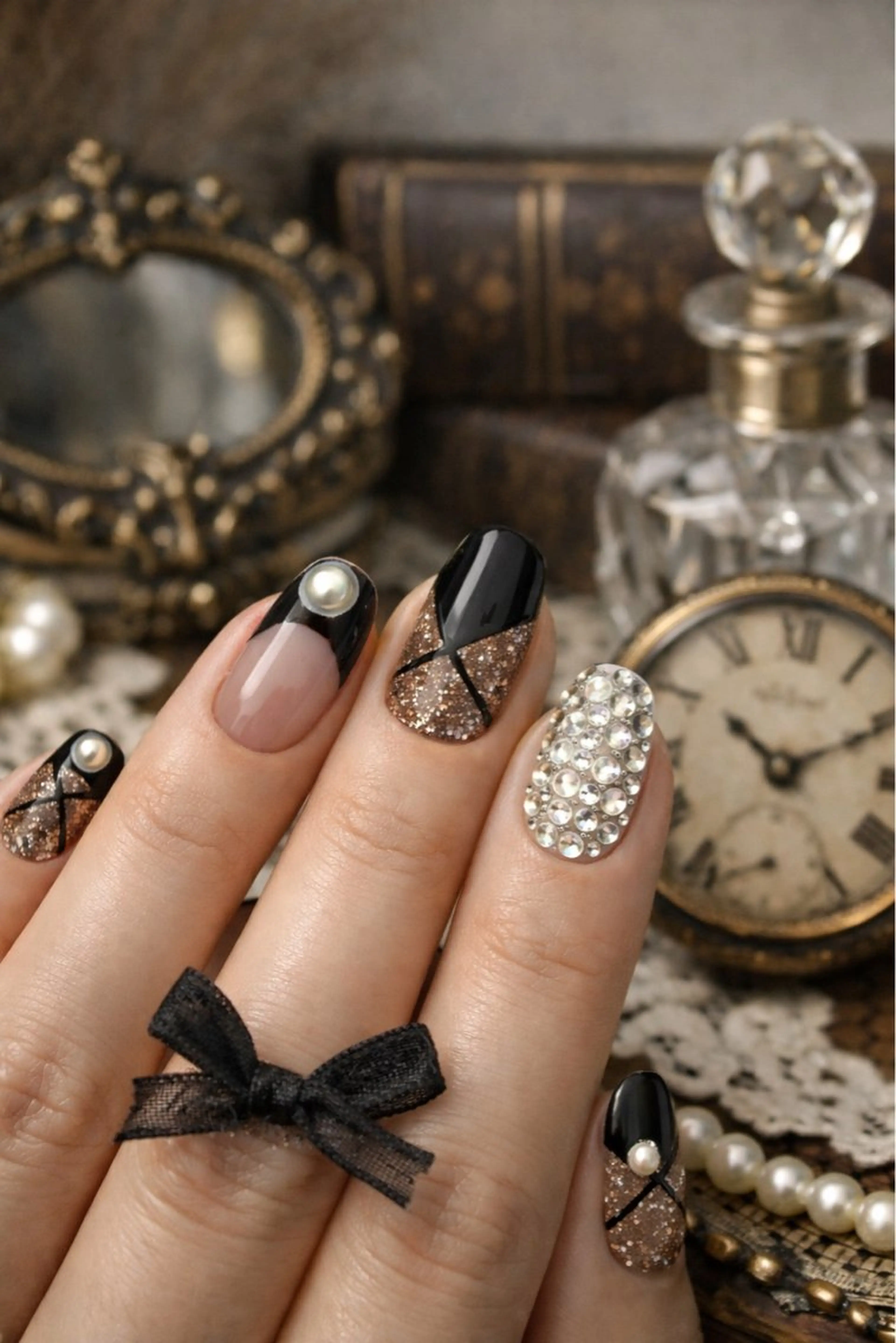 ネイル アートネイル ゴールド ハンドネイル Roger 舞のネイルデザイン