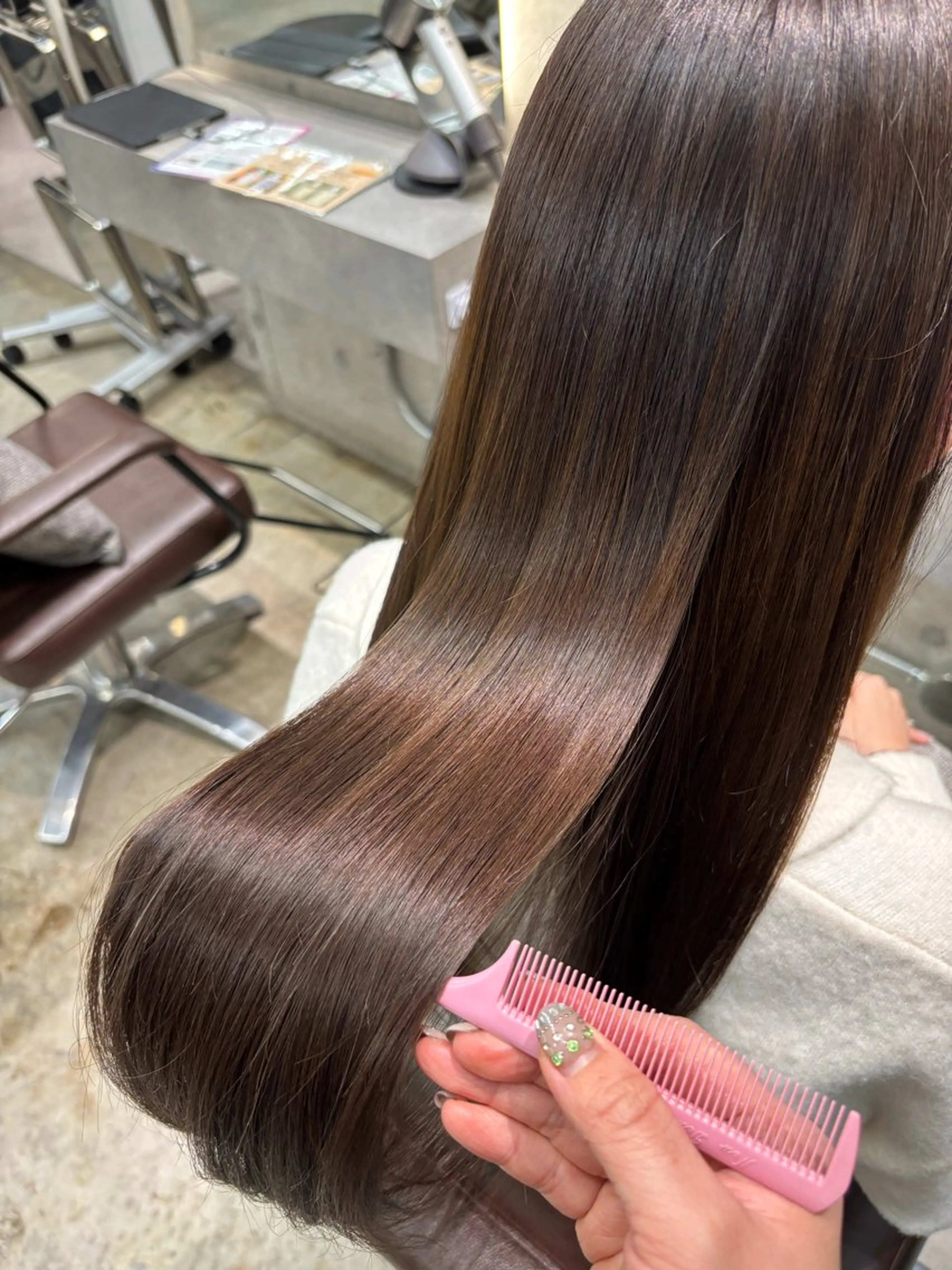 ロング 髪質改善 トリートメント トリートメント 飯田 優恵のヘアスタイル