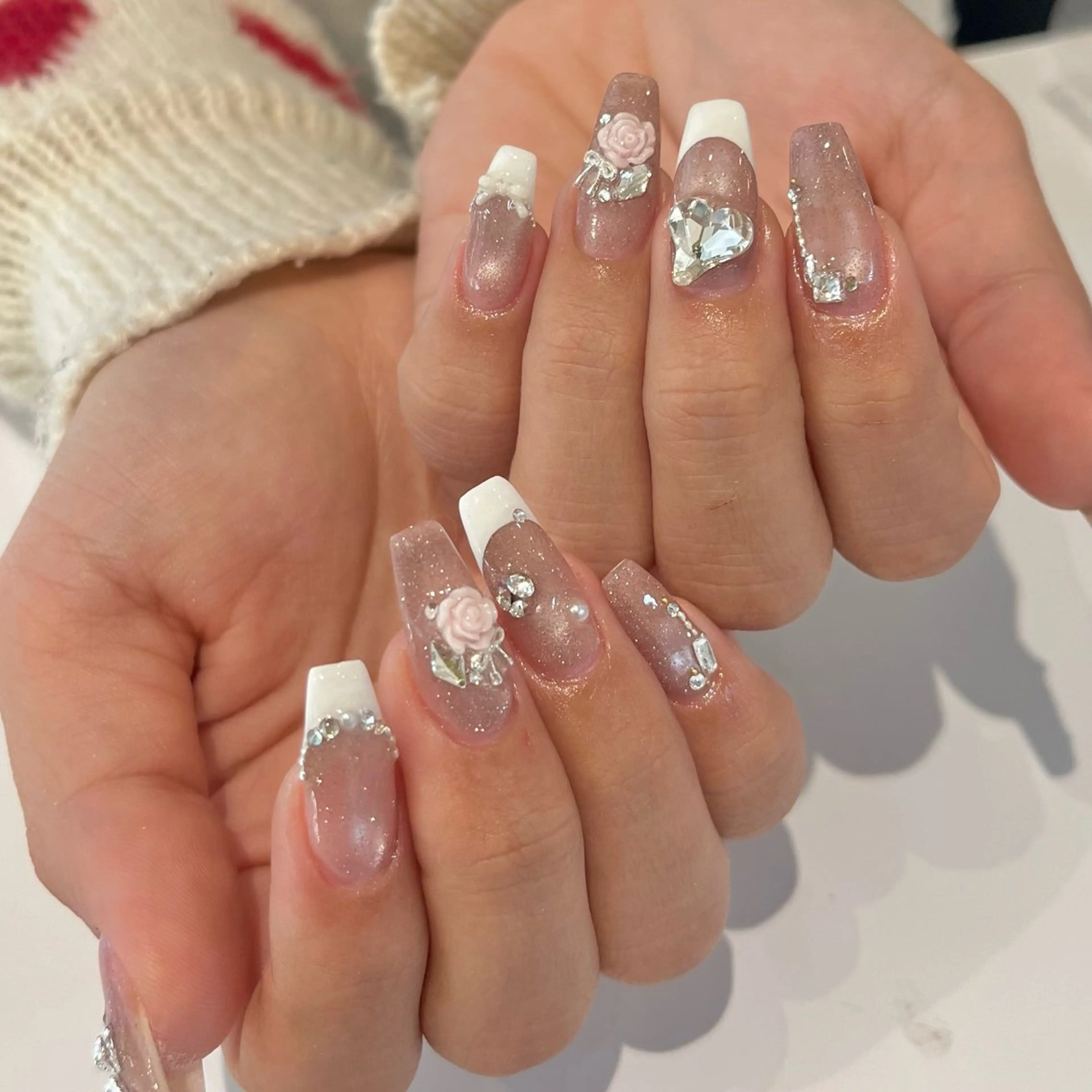 ネイル フラッシュネイル フラッシュマグ ピンク ハンドネイル ballie／小野原 なつみのネイルデザイン