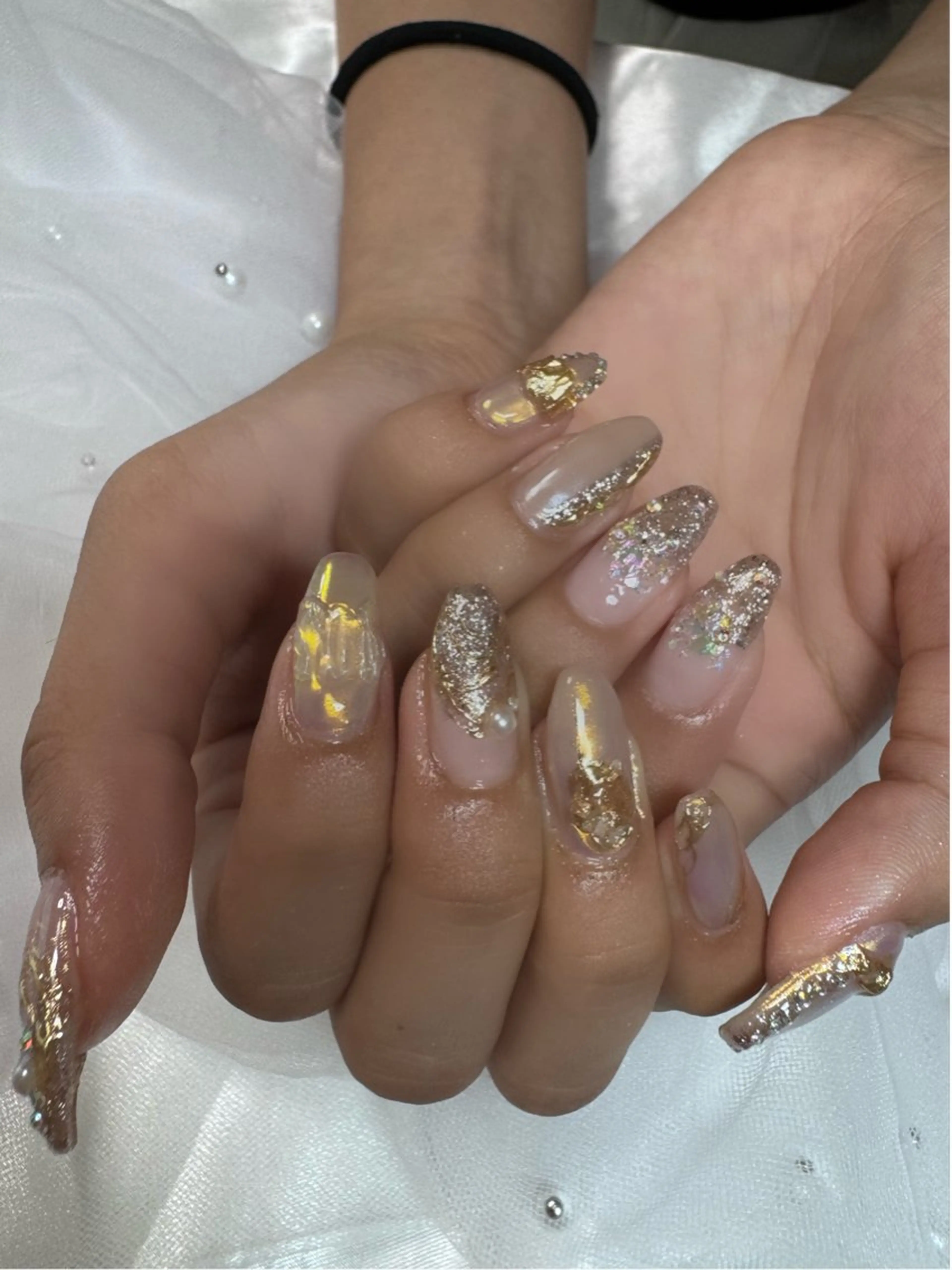ネイル キラキラネイル ニュアンスネイル ハンドネイル フットネイル Aisol nail salonのネイルデザイン