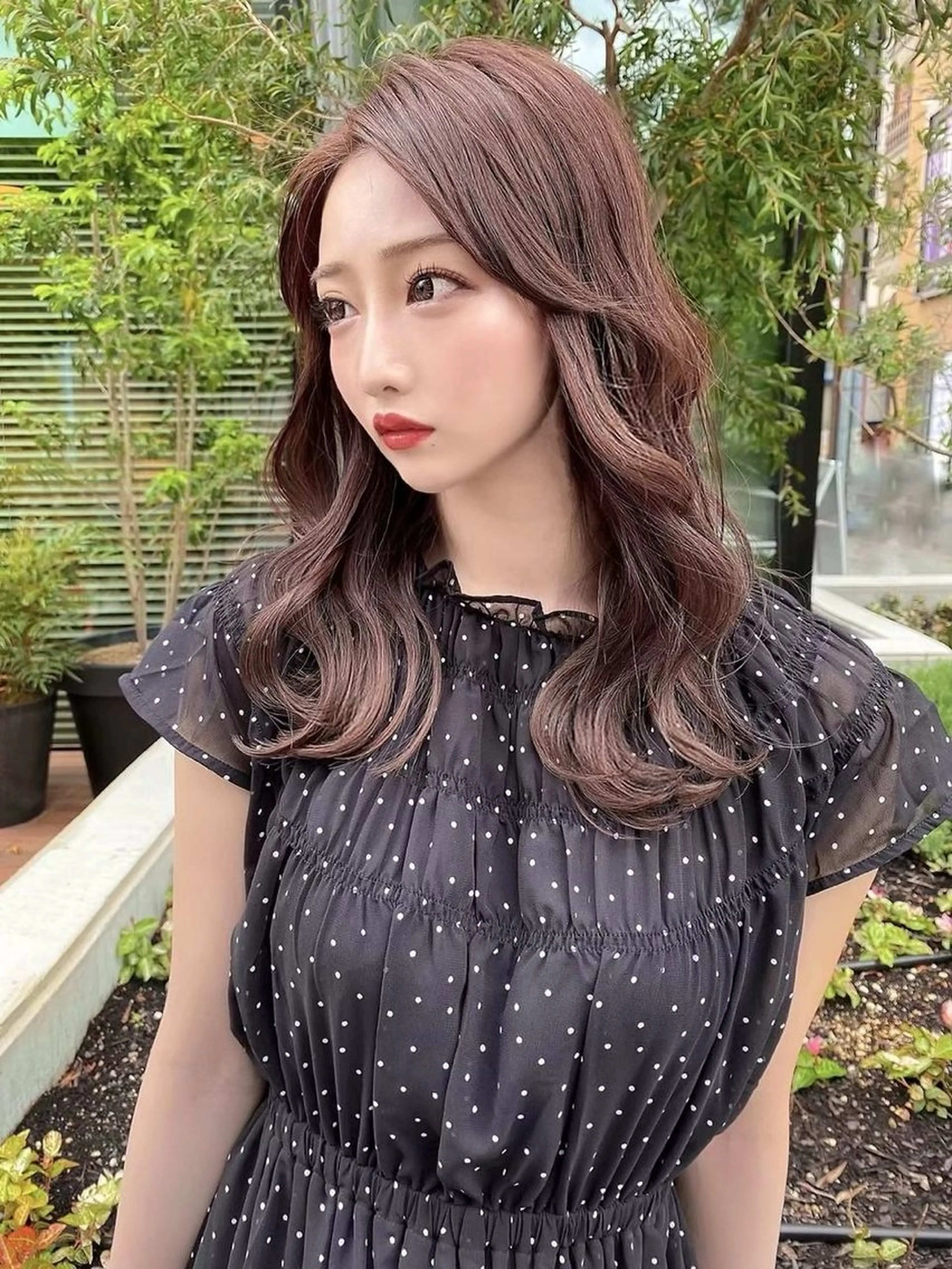 前髪顔周りカット🫶+透明感カラー🍀+内部補修トリートメントの写真