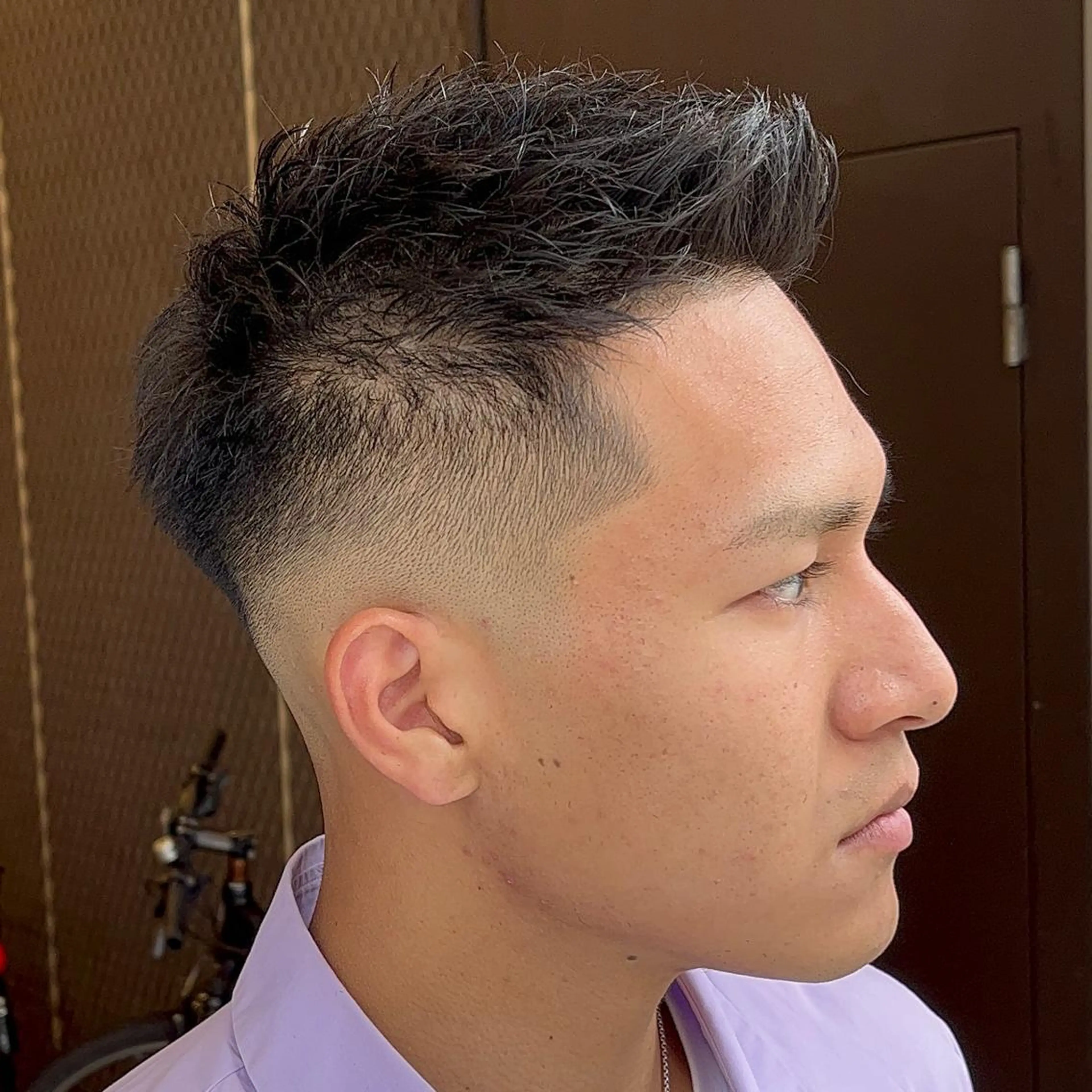 ショート メンズ フェードカット メンズパーマ スキンフェード カット 立川/メンズパーマ 厚進太郎のヘアスタイル