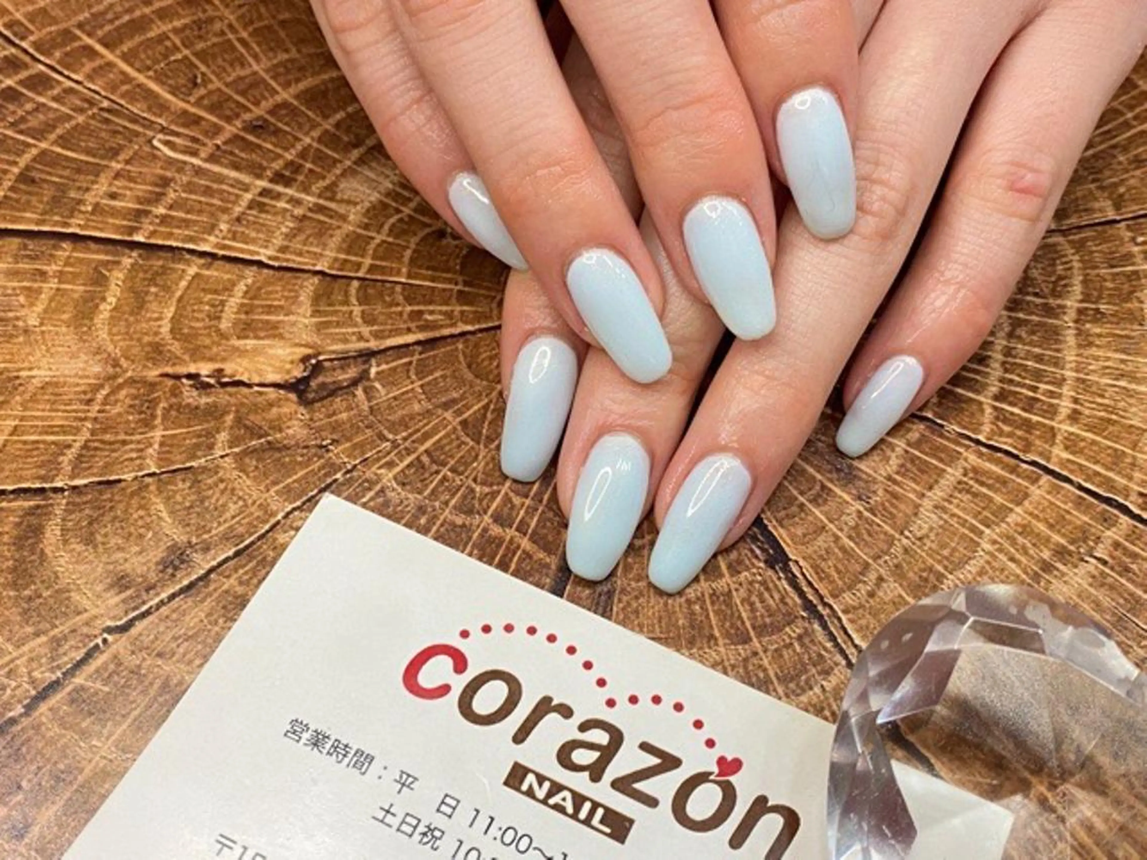 ネイル 長さ出し ジェルネイル ワンカラーネイル ハンドネイル corazon所属・ネイリスト aicoのネイルデザイン