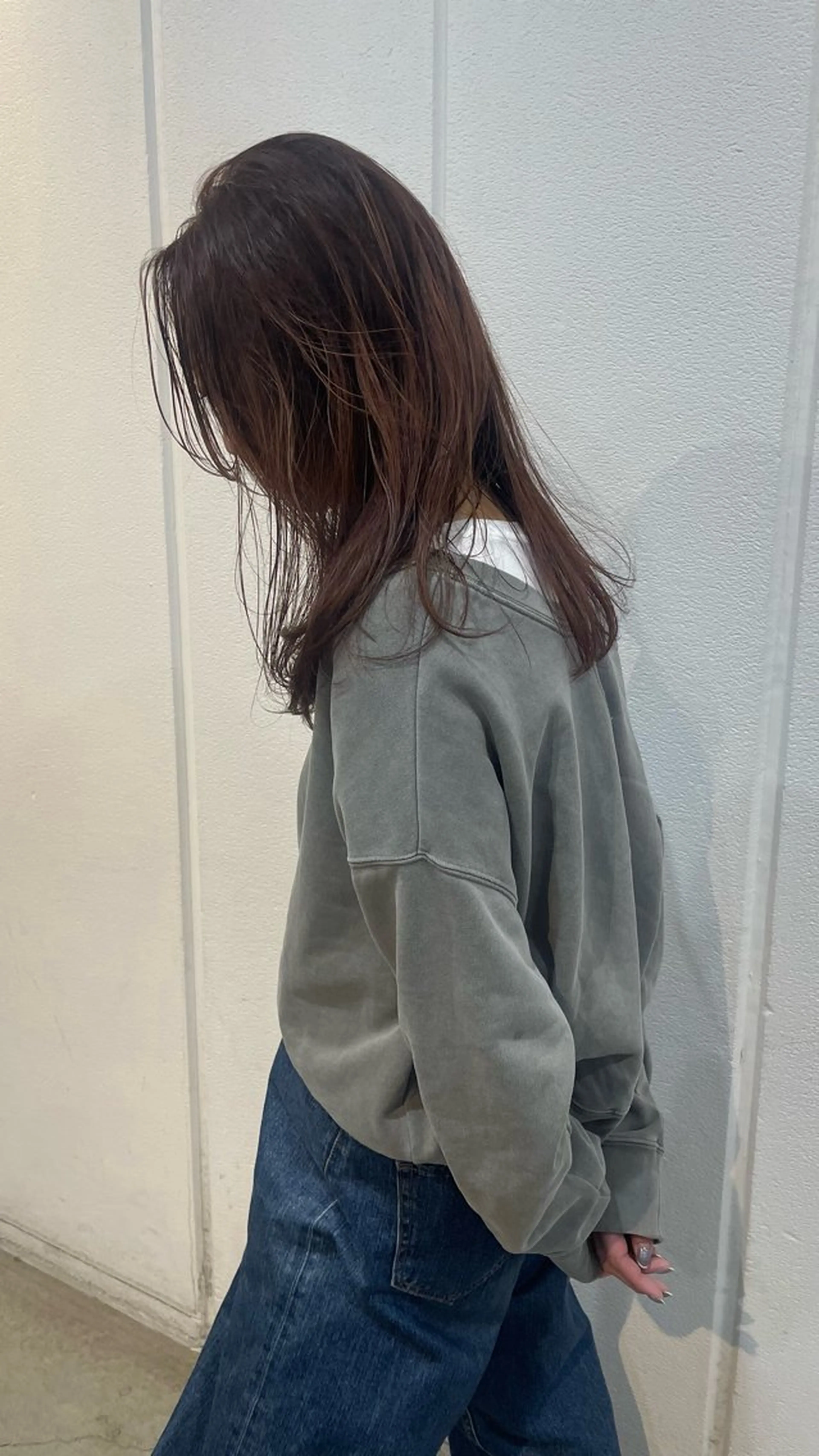 セミロング カラー 顔まわりレイヤー 顔周りカット レイヤーカット カット ヘアカラー トリートメント 葵🫧髪質改善/ つや髪✨梅田のヘアスタイル