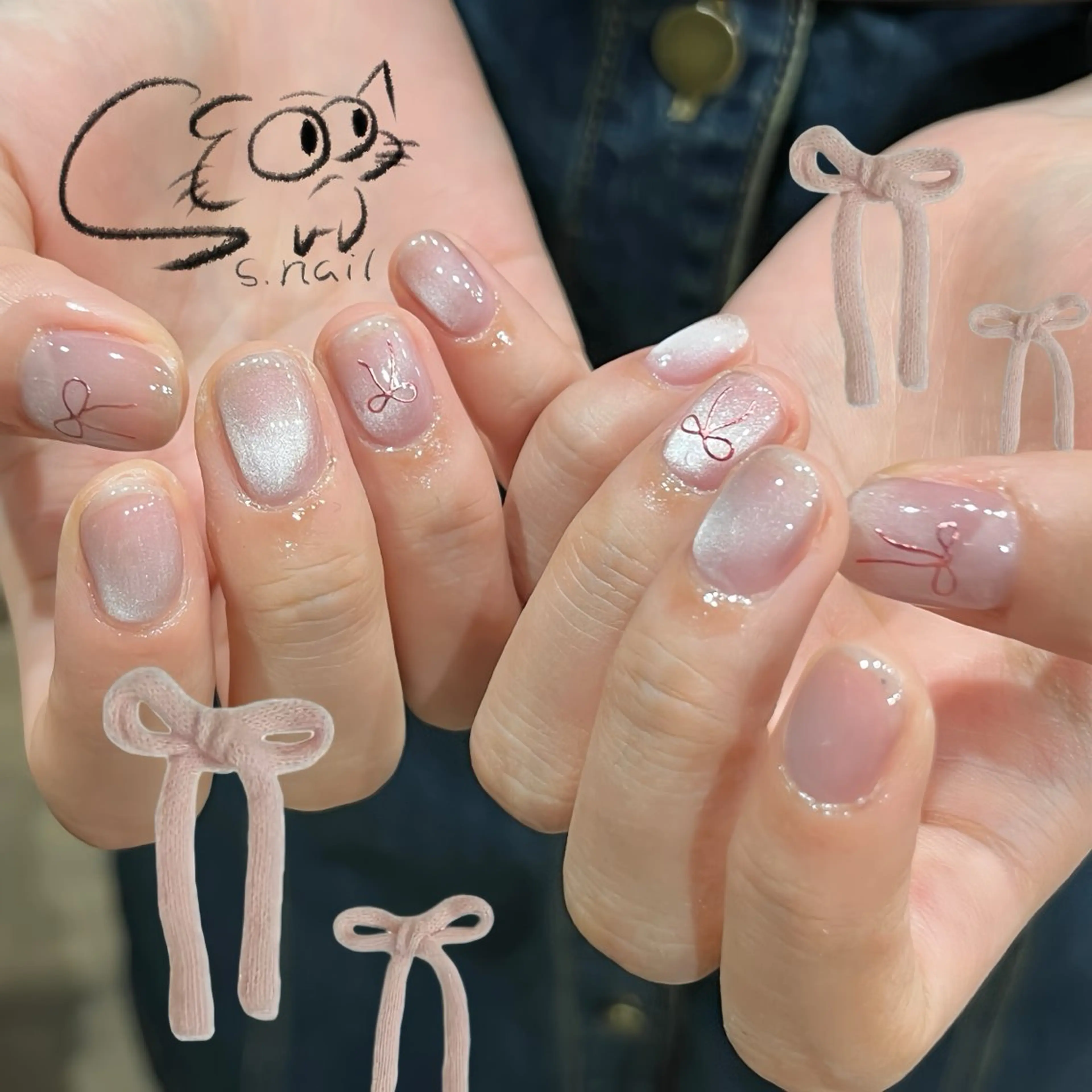 ネイル アートネイル チークネイル フレンチネイル グラデーション マグネットネイル ハンドネイル S.nail所属・S.nail _のネイルデザイン