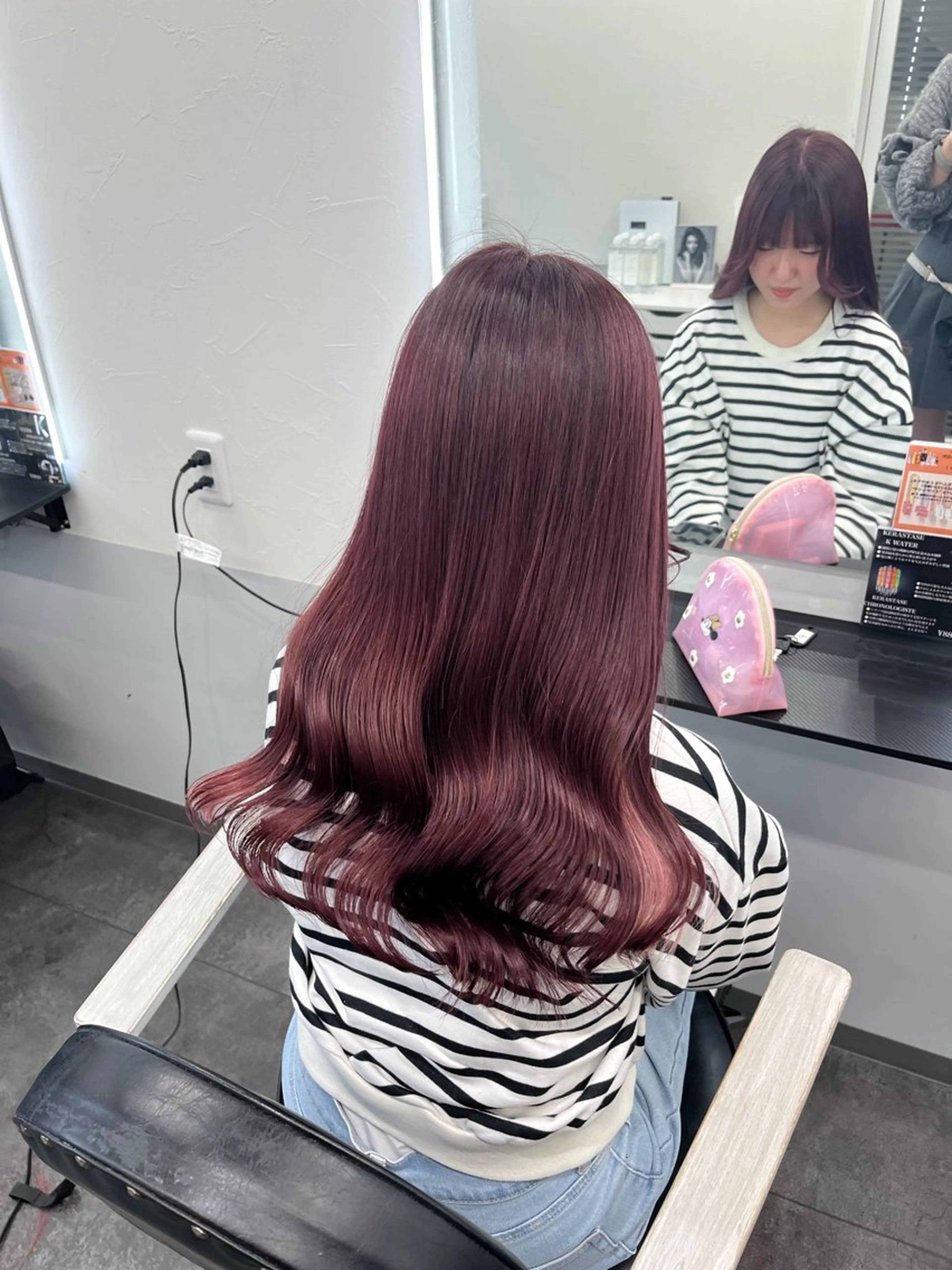 セミロング カラー ベージュカラー ピンクカラー ピンクベージュ 韓国風ヘア 韓国ヘア🖤/透明感 shihoのヘアスタイル