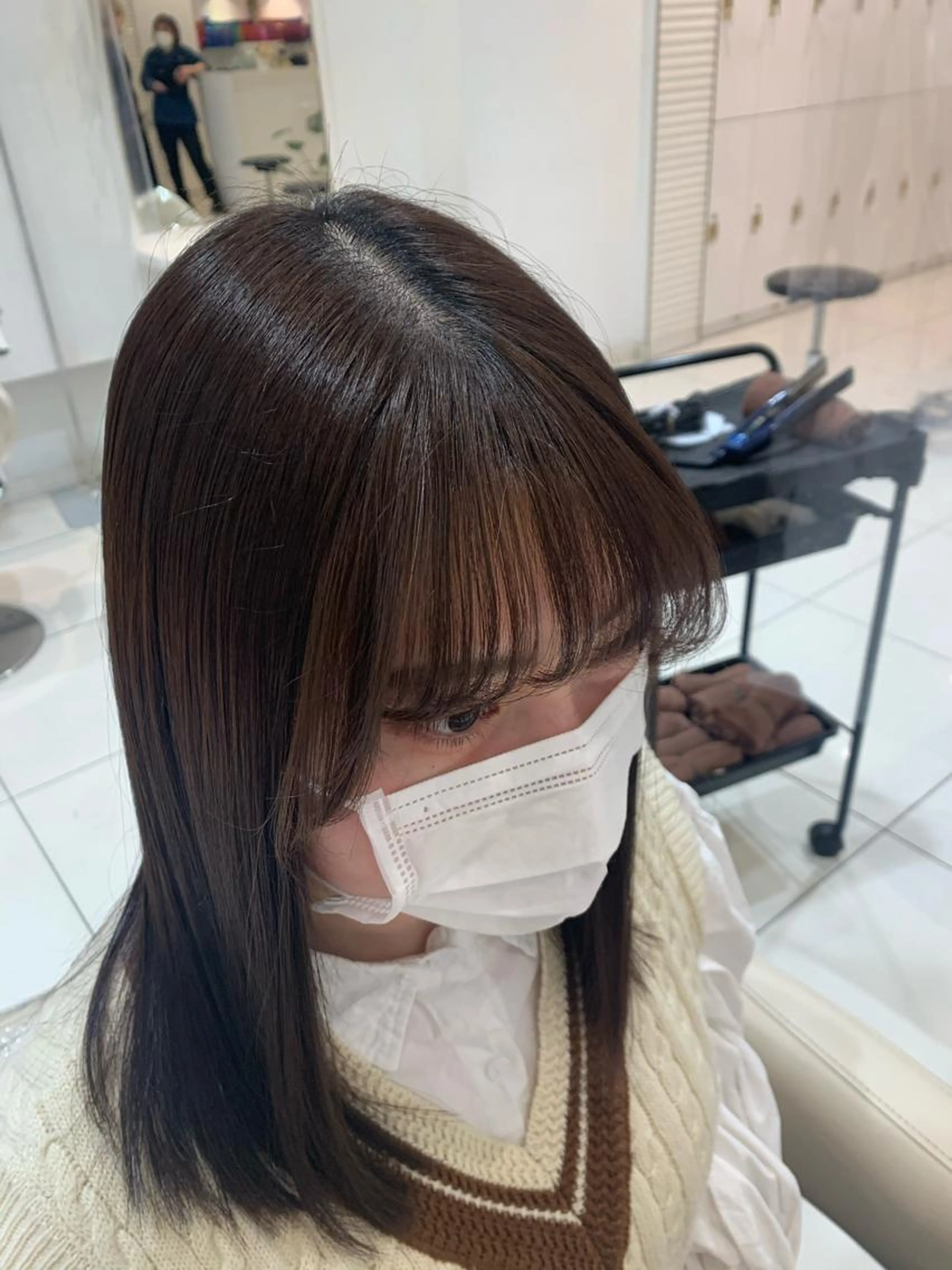 【美髪縮毛矯正】前髪縮毛矯正+ブローの写真