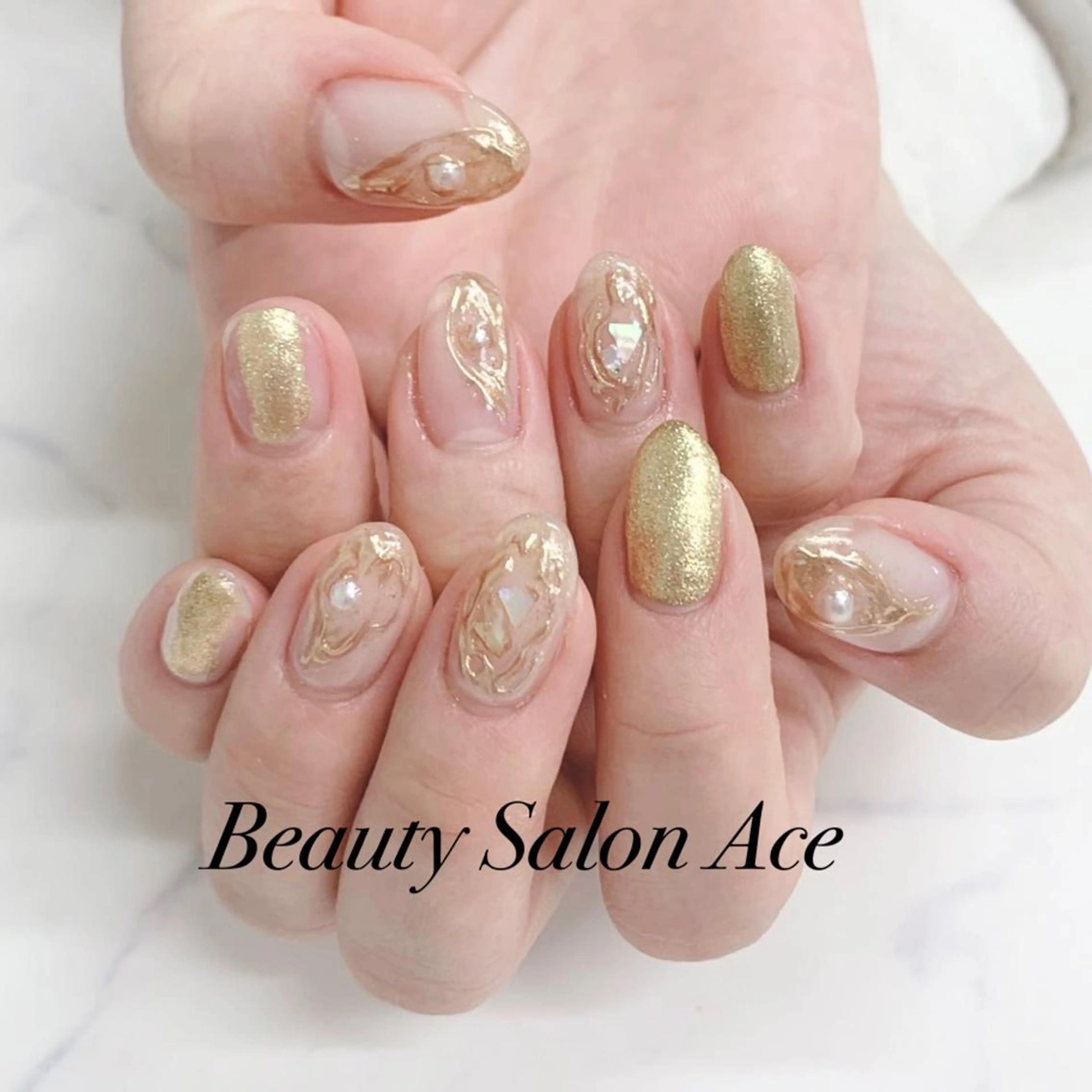 ネイル メンズネイル バレンタイン ハンドネイル ハンドケア Beauty Salon Ace（ネイルサロン　エース）所属・池袋フィルイン Ace♡長さだしのネイルデザイン