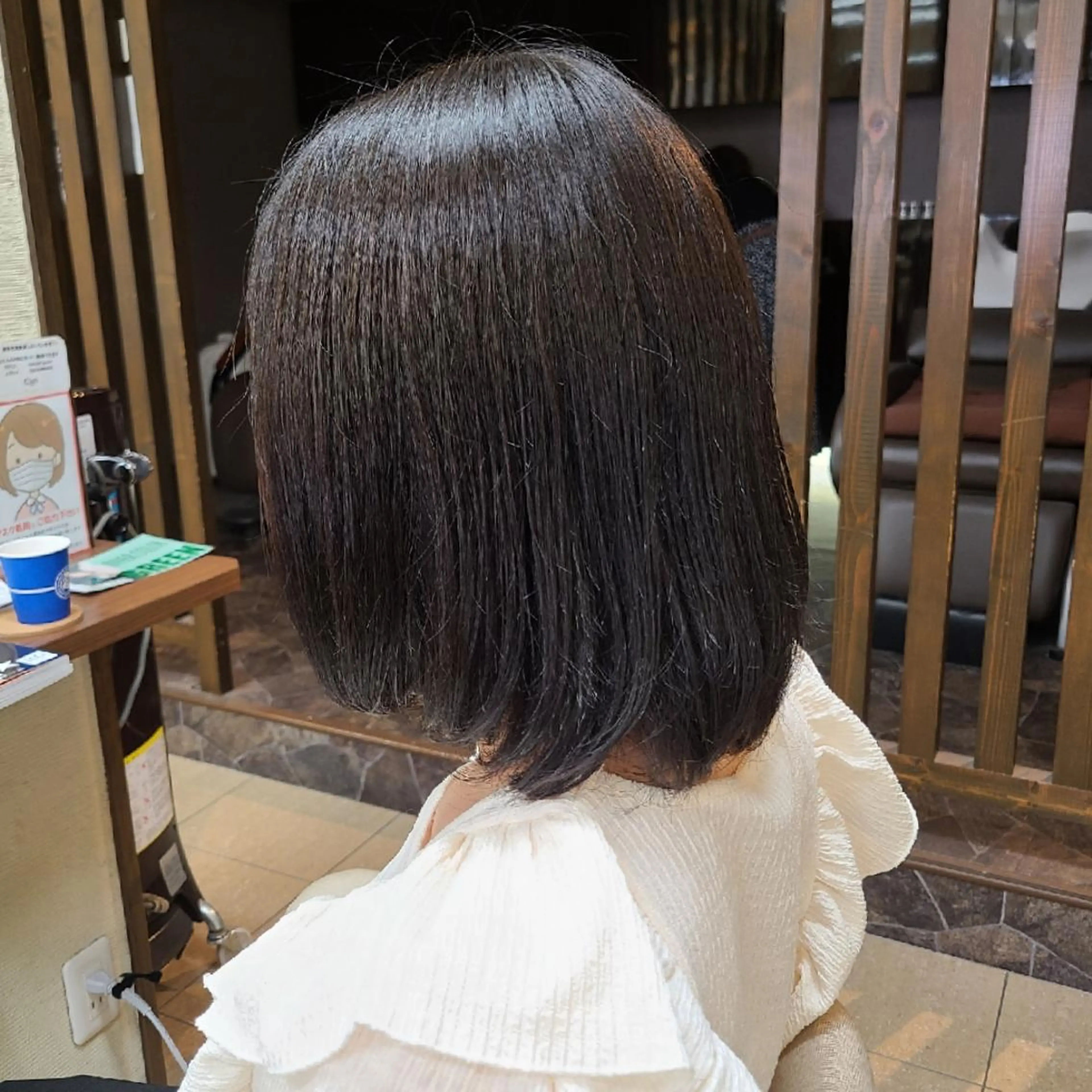 ミディアム カラー 黒髪 ナチュラルブラック ボブ カット ヘアカラー トリートメント Ciel coco 志木店所属・前野 樹莉のヘアスタイル