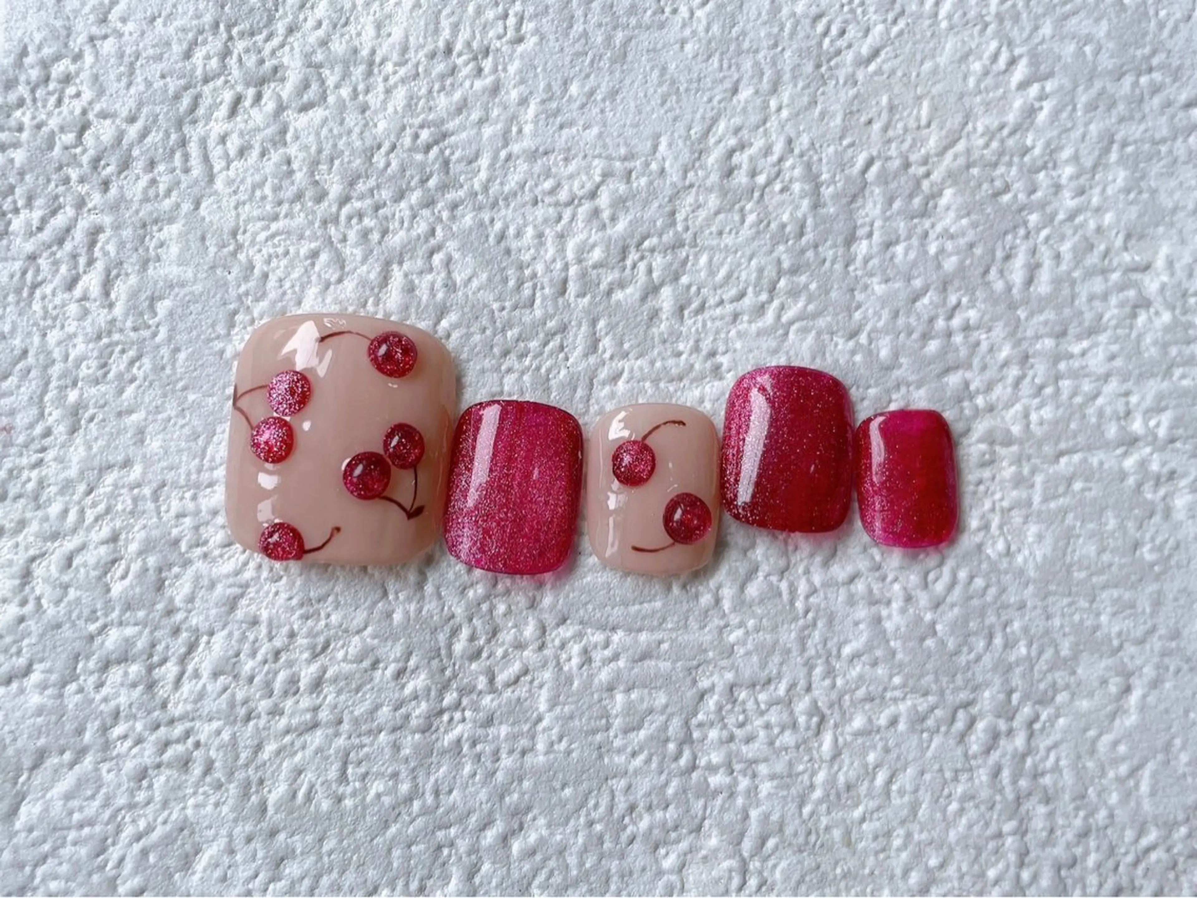 ネイル オーロラネイル フットネイル フレンチネイル ジェルネイル 韓国ネイル Mogu nail 二子玉川のネイルデザイン