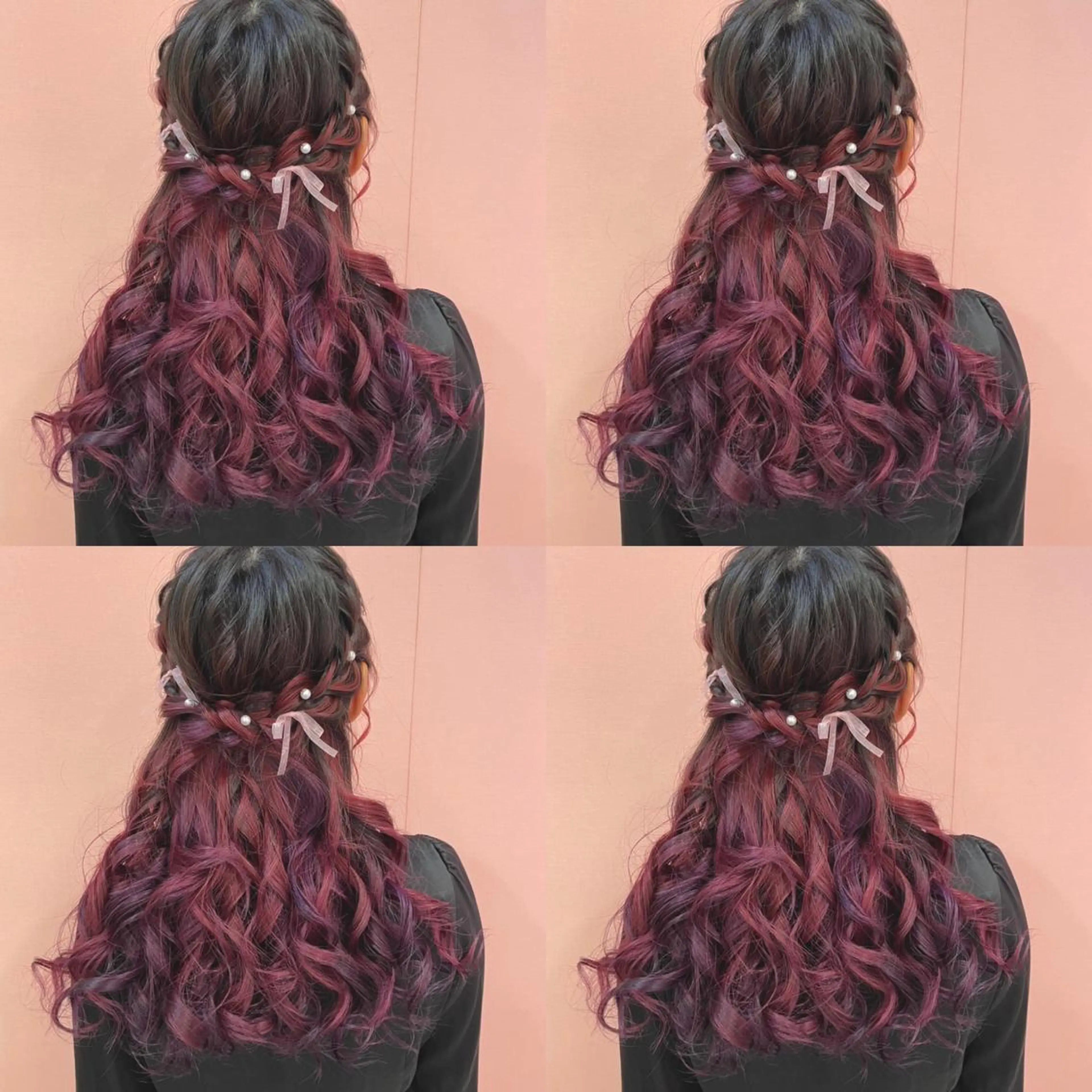 セミロング ヘアアレンジ ハーフアップ ヘアセット 🌷MAYU 🌷のヘアスタイル