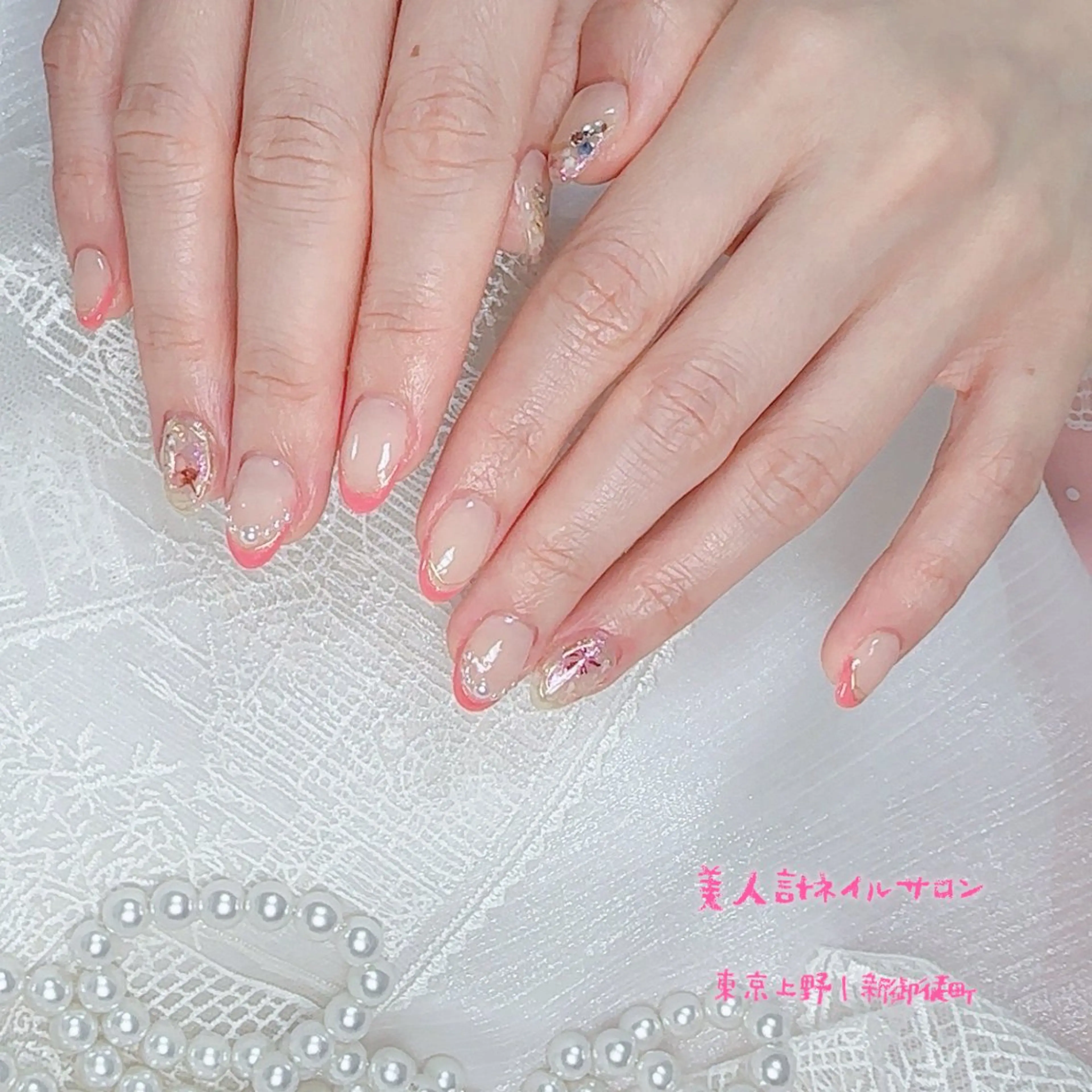 ネイル フレンチネイル ハンドネイル 美人計ネイルサロン所属・中山 美月のネイルデザイン