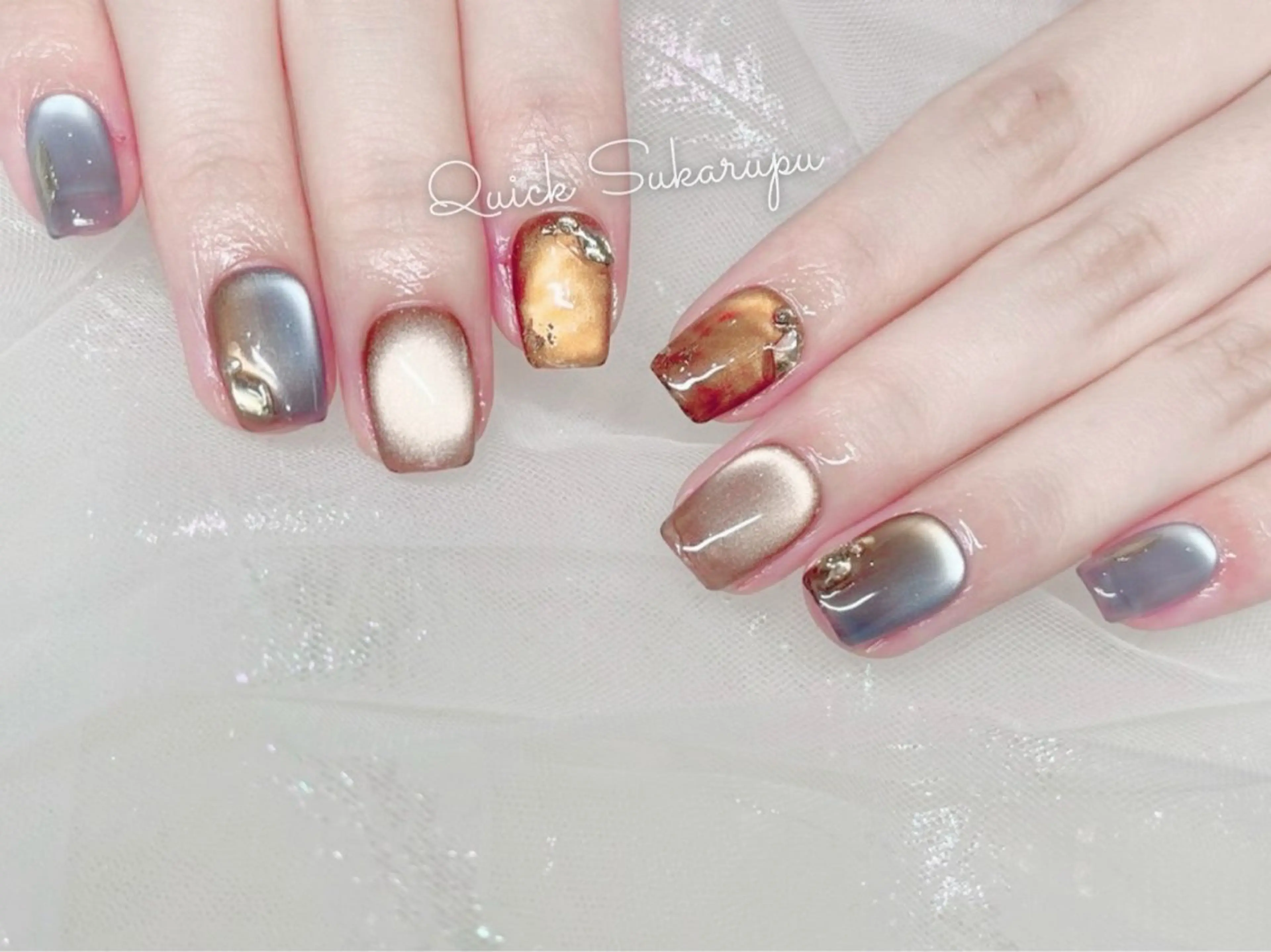 ショート ハンドネイル Quick Sukarupu 高田馬場店所属・Quick Sukarupuのネイルデザイン