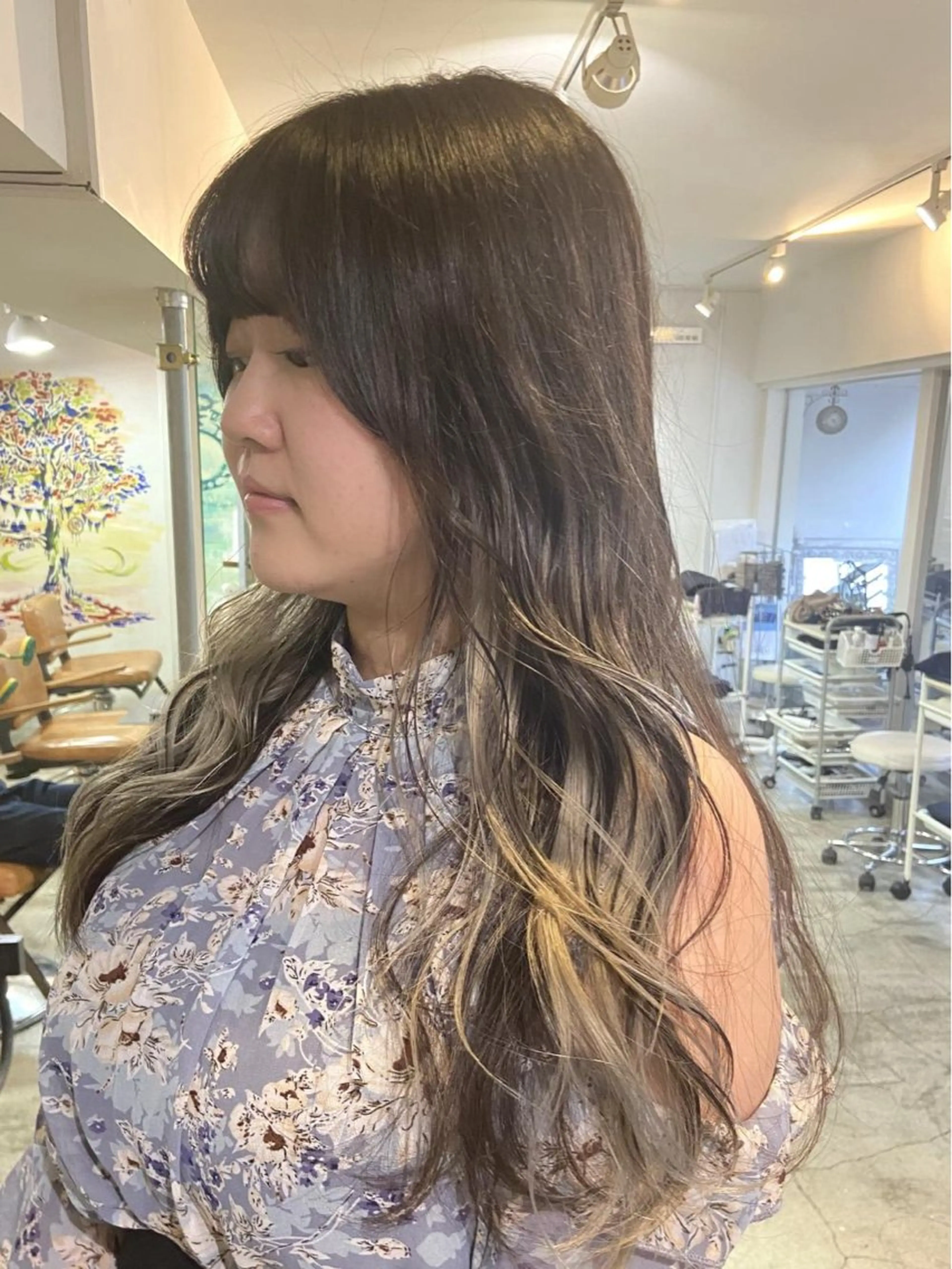 ロング カラー ヘアカラー トリートメント 髪質改善/ヘアケア coiiはしもとはなのヘアスタイル