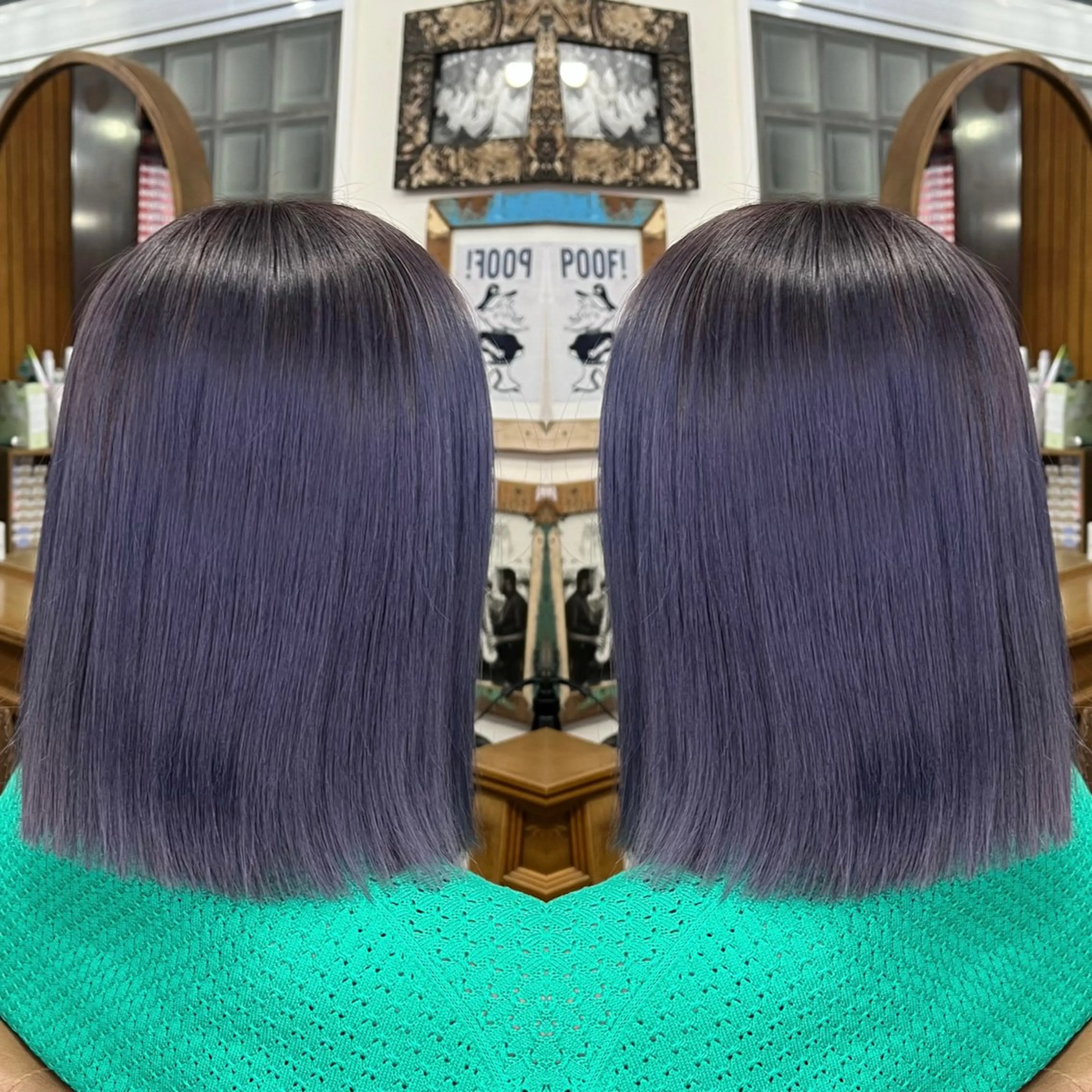 セミロング カラー レイヤー/ボブ/ ミニボブ/AOIのヘアスタイル