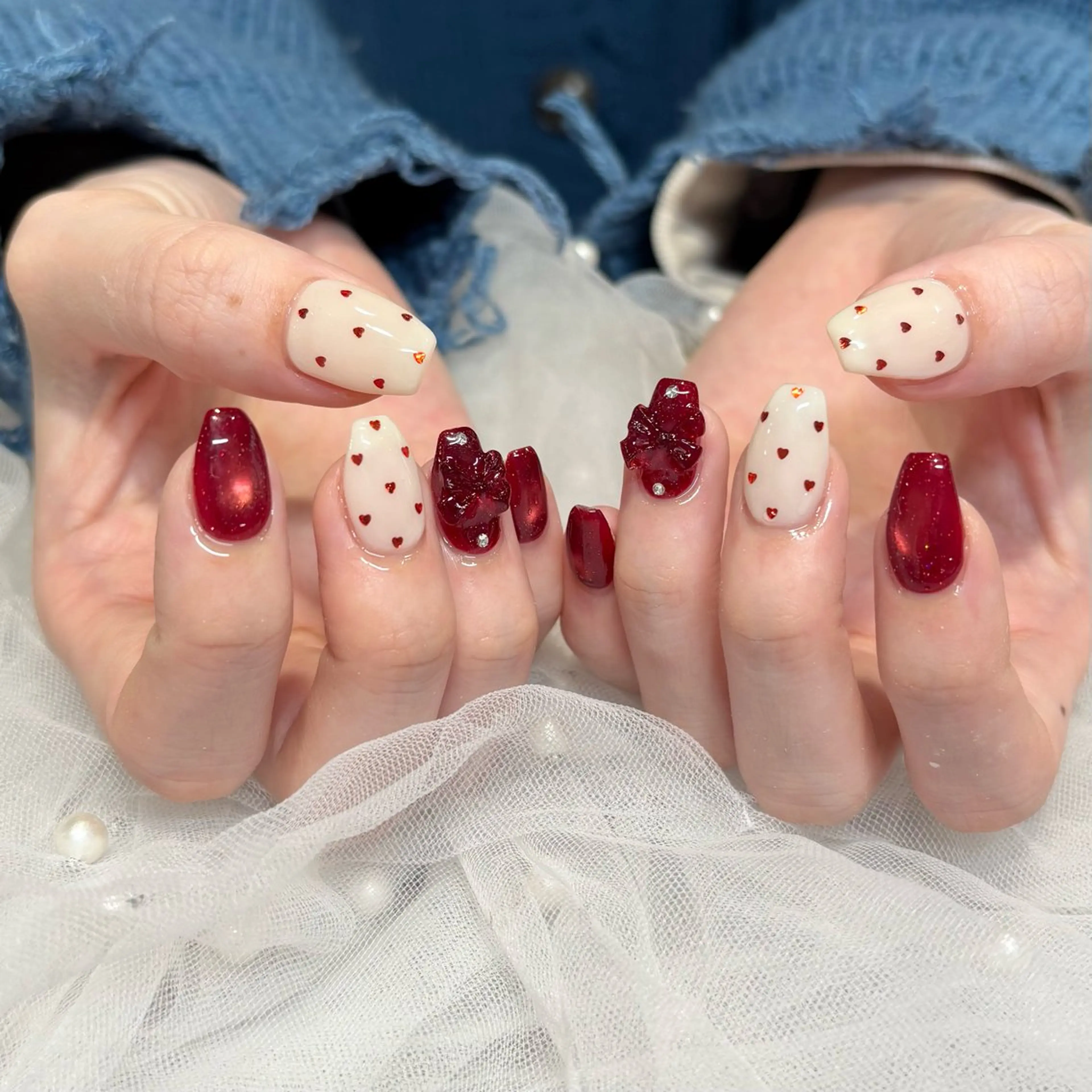 ネイル ハンドネイル 荒巻 めいのネイルデザイン