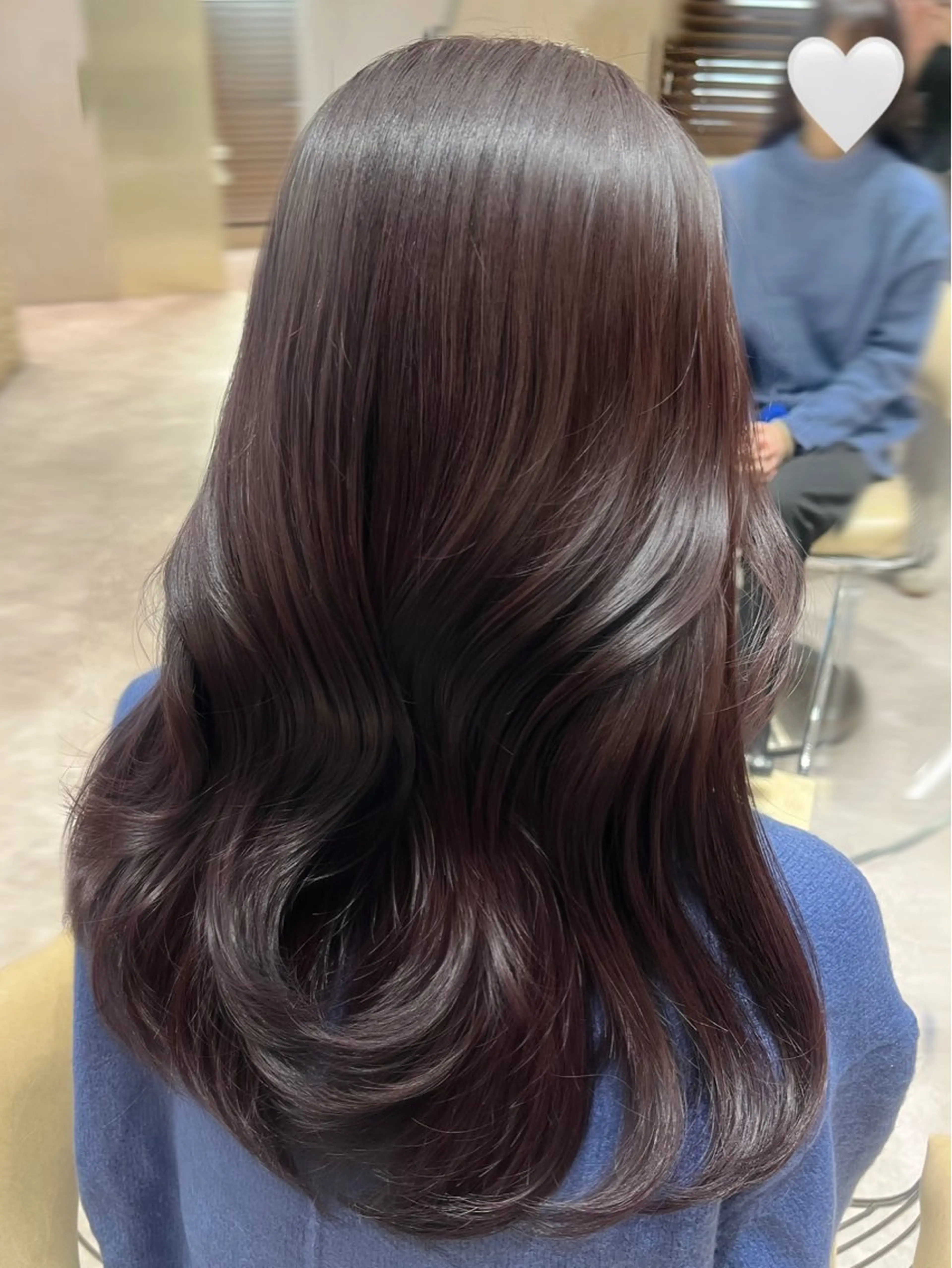 セミロング カラー ヘアカラー 顔周りカット/ 透明感カラー/ユナのヘアスタイル