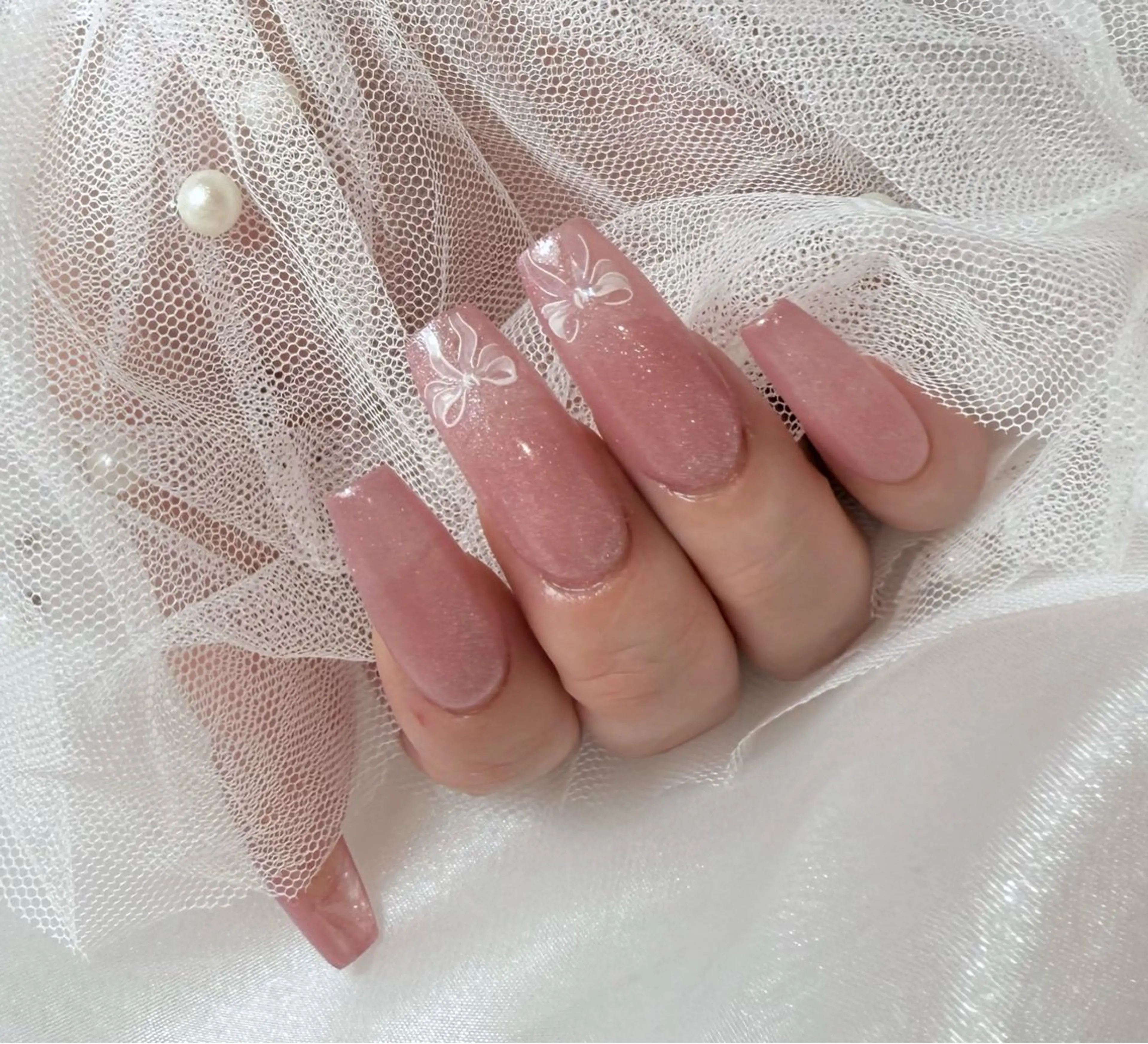 ネイル アートネイル 長さ出し フラッシュネイル フラッシュマグ 韓国ネイル Nail salon アトリエジョワ　金山のネイルデザイン