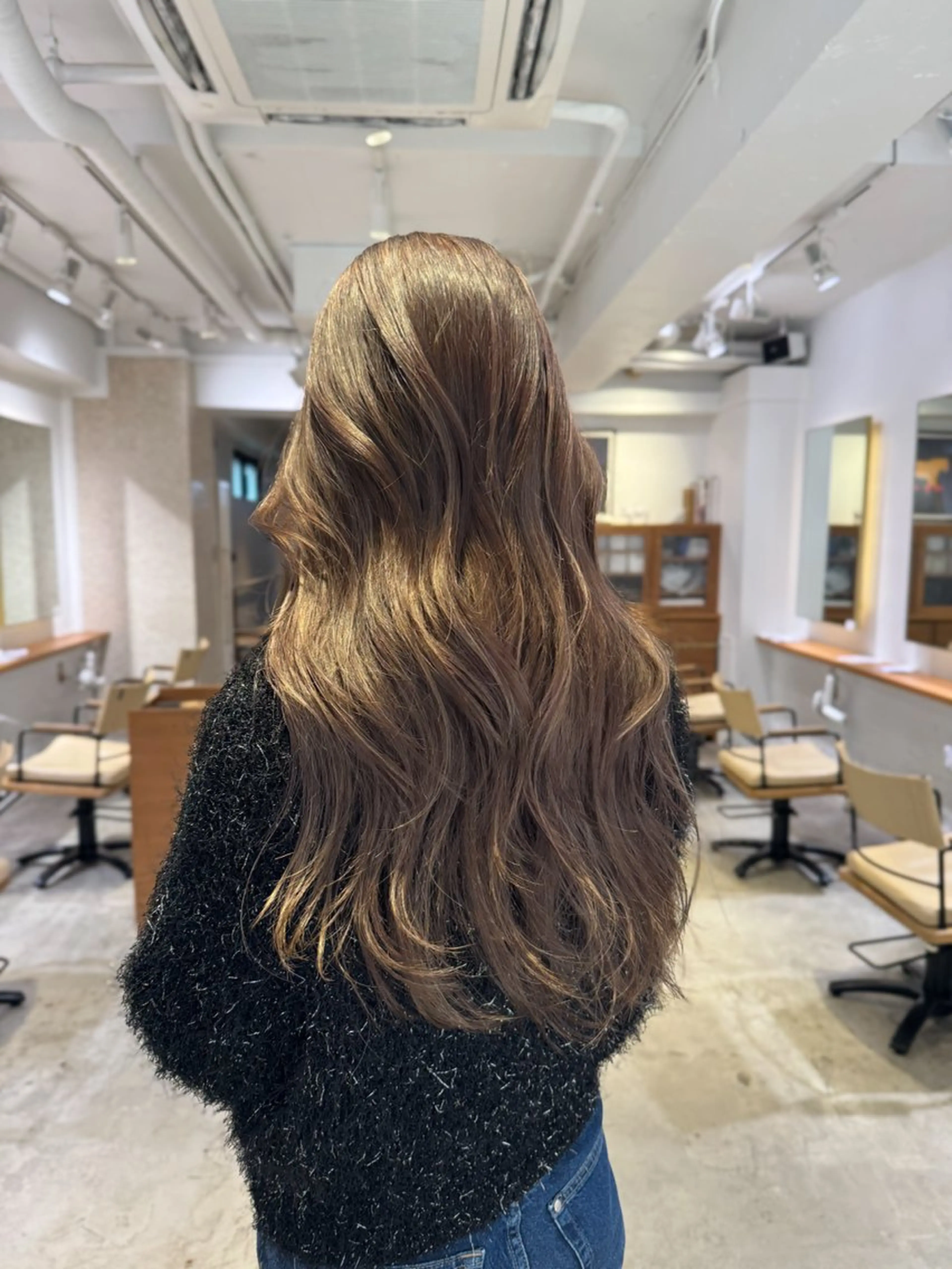 ロング カラー ベージュカラー ハイライトカラー ハイライト ナガミネアリサ/ 学芸大学/海外ヘアのヘアスタイル