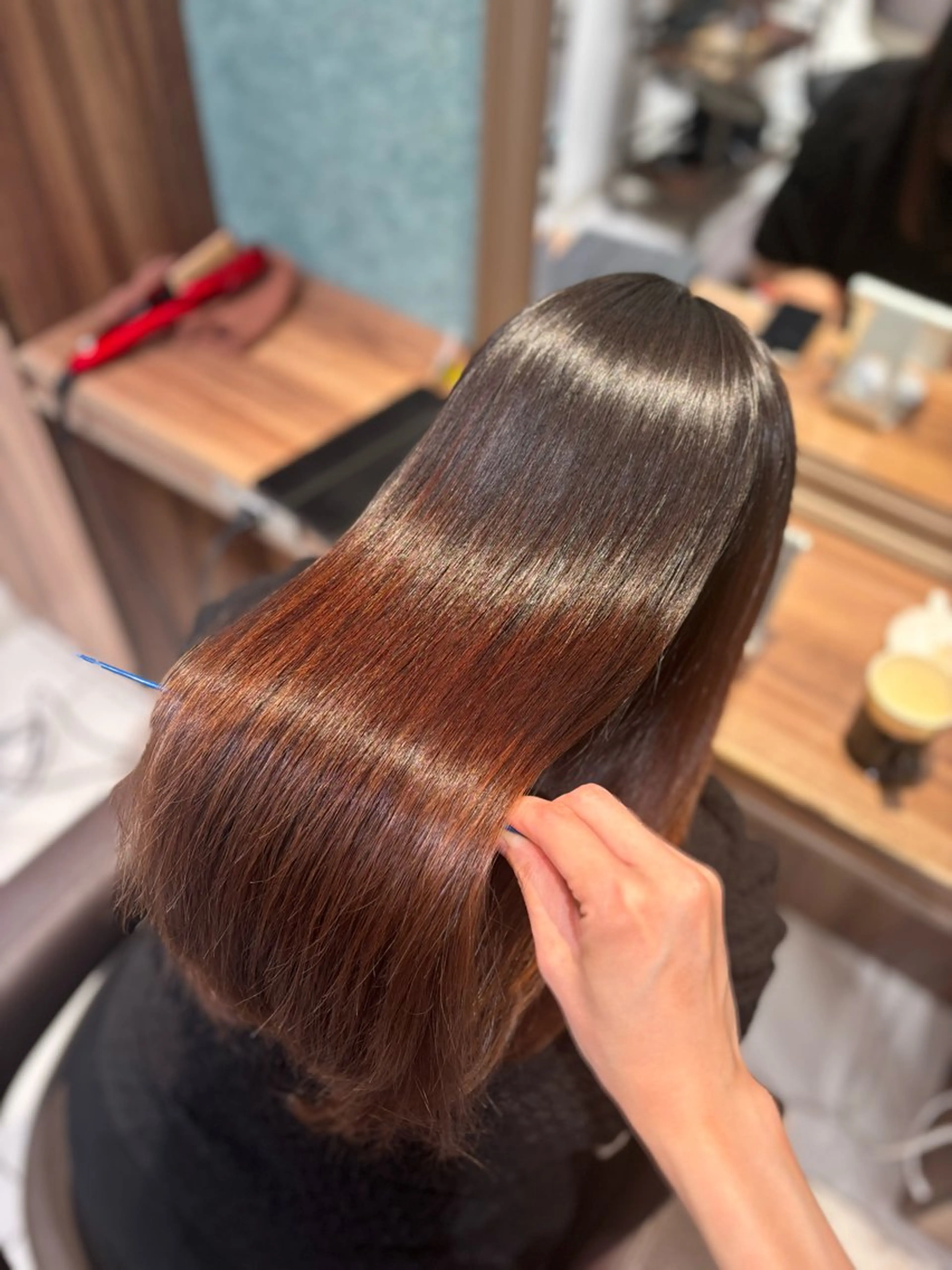 ロング パーマ 縮毛矯正 縮毛矯正 ツヤ髪縮毛矯正💫/ ハイトーン/あゆみのヘアスタイル