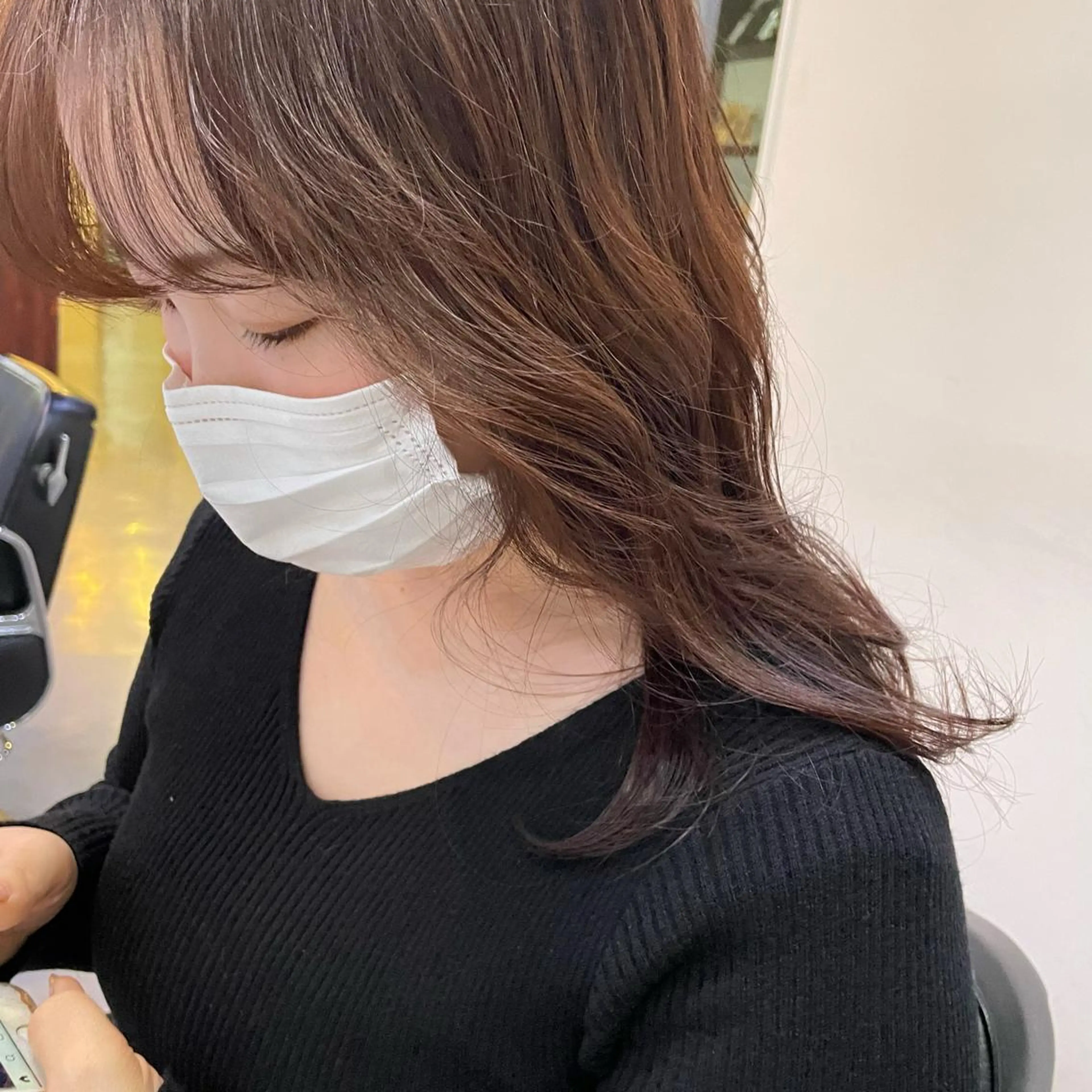 セミロング カラー silo所属・silo MOKA 顔周りカット🦦のヘアスタイル