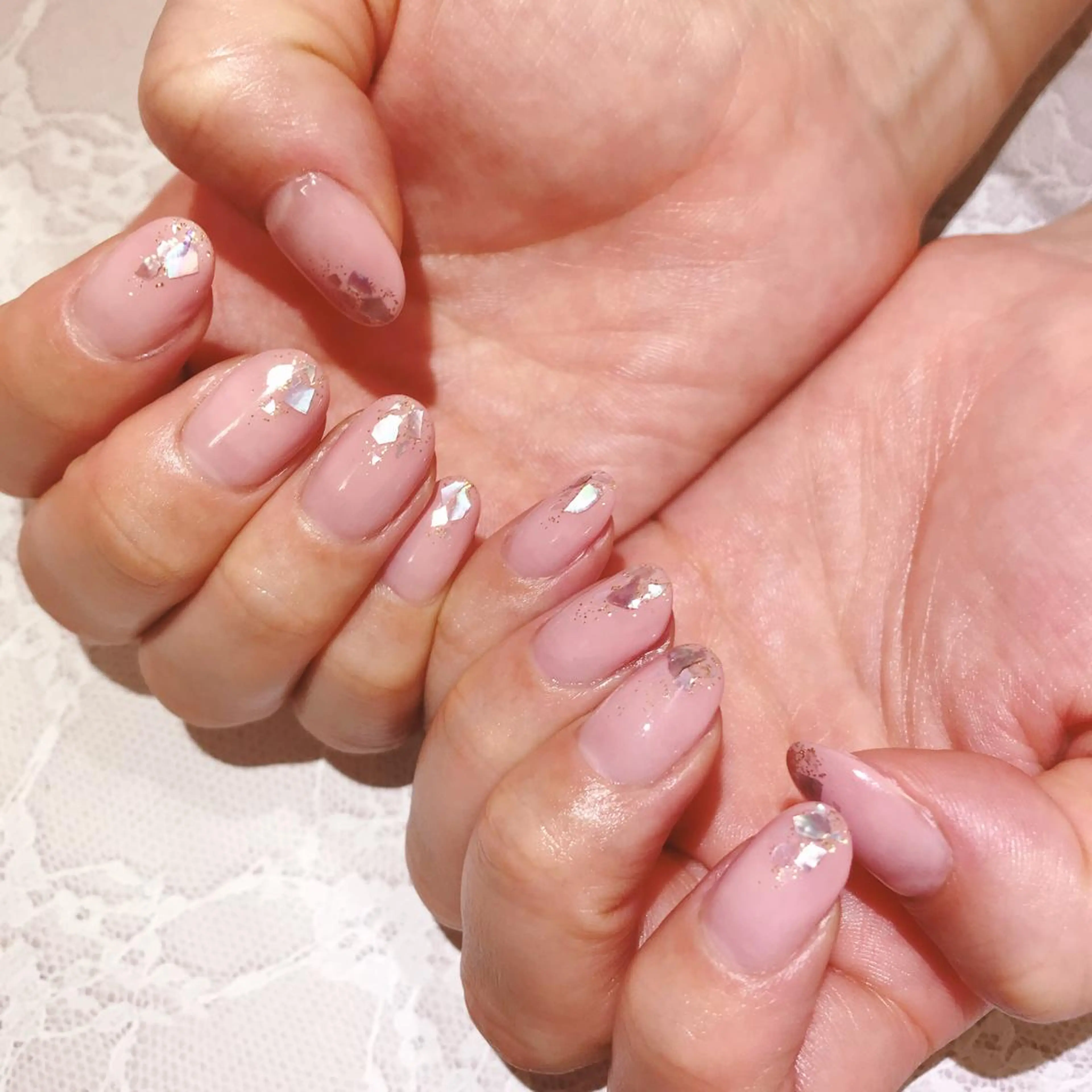 ネイル グラデーション ラメ(グリッター) 深爪を断らない スカルプ高評価店のネイルデザイン