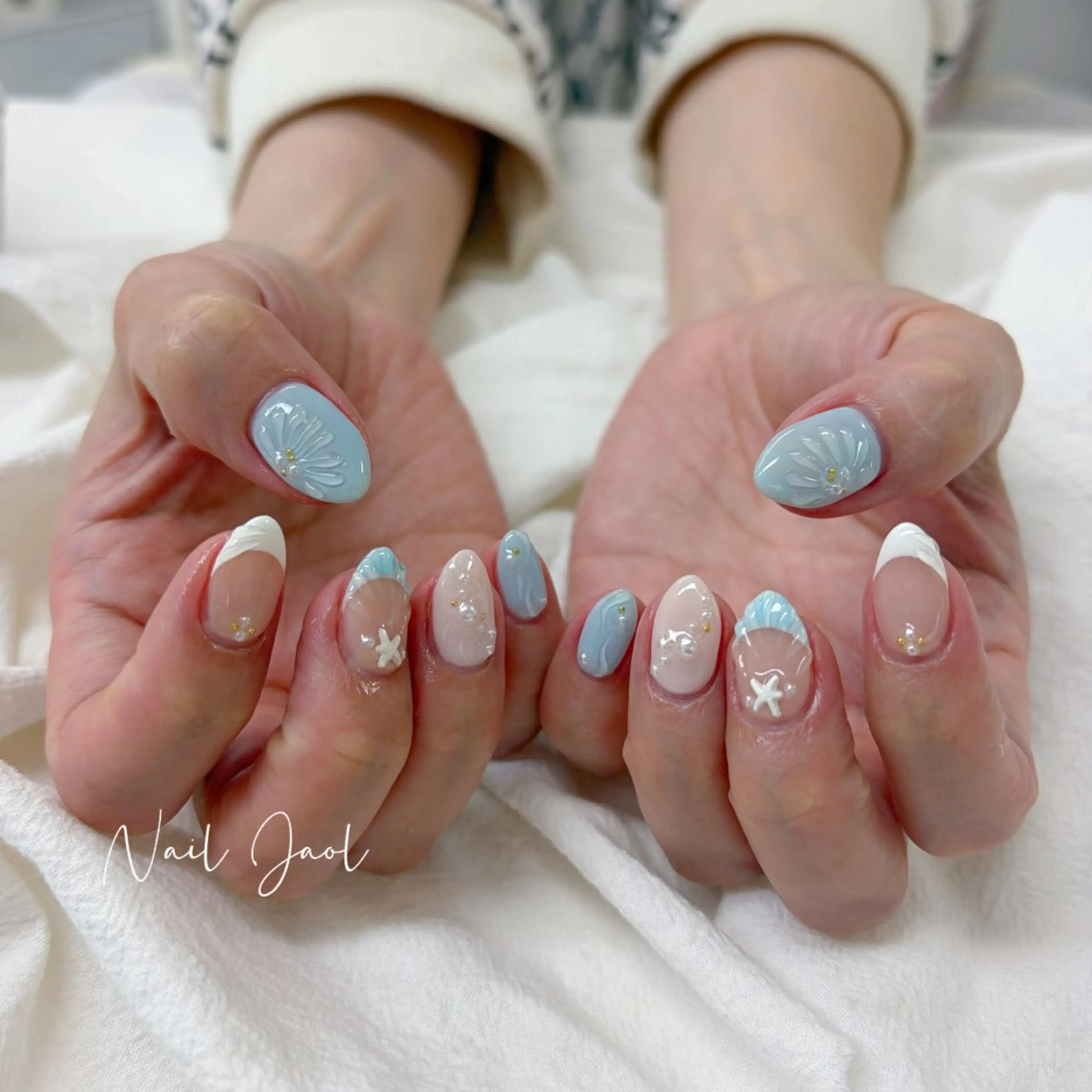 ミディアム 韓国風ヘア ハンドネイル nail jaol池袋店所属・ネイルJaol 池袋のネイルデザイン