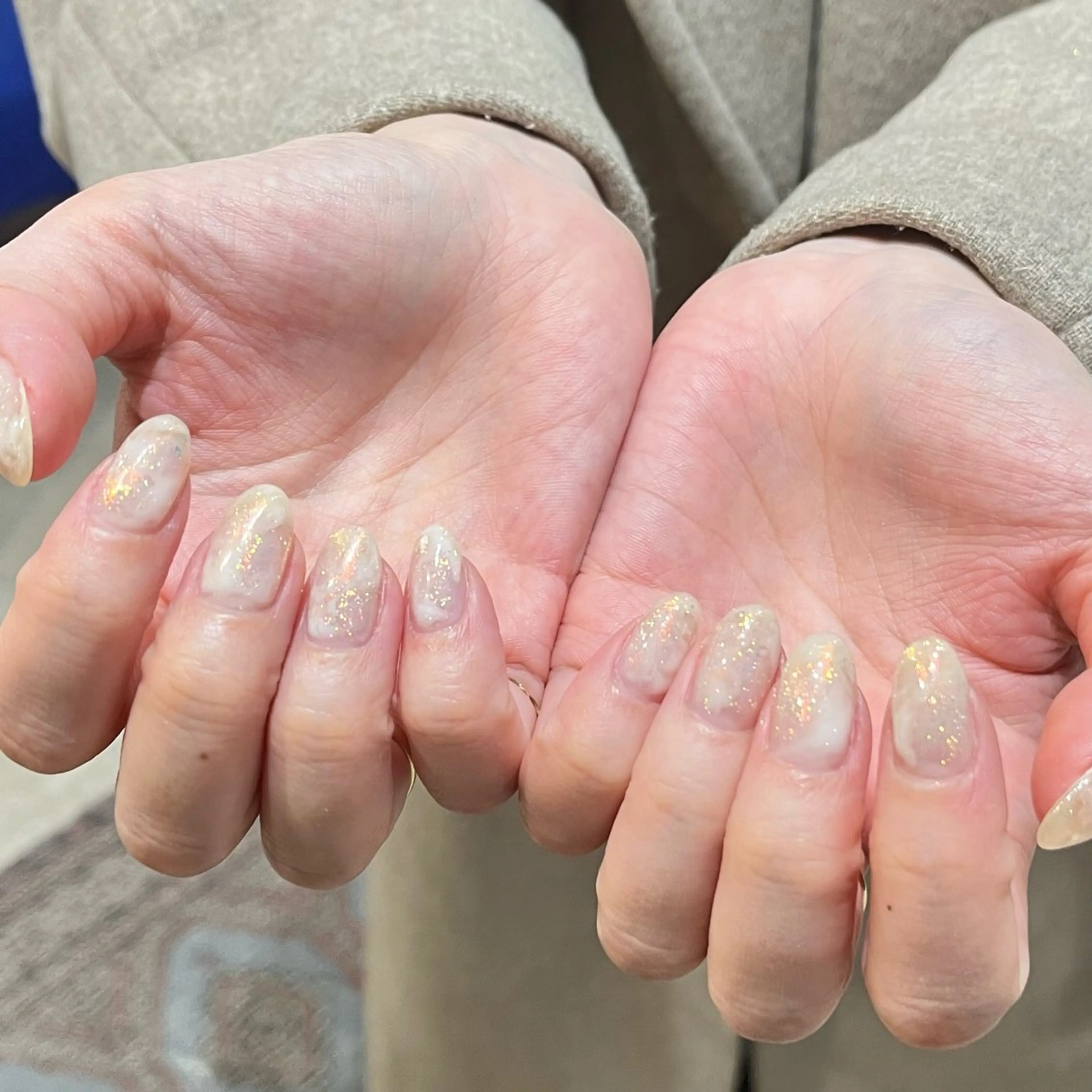 ネイル ハンドネイル 0203ムニムサン 💙Harukaのネイルデザイン