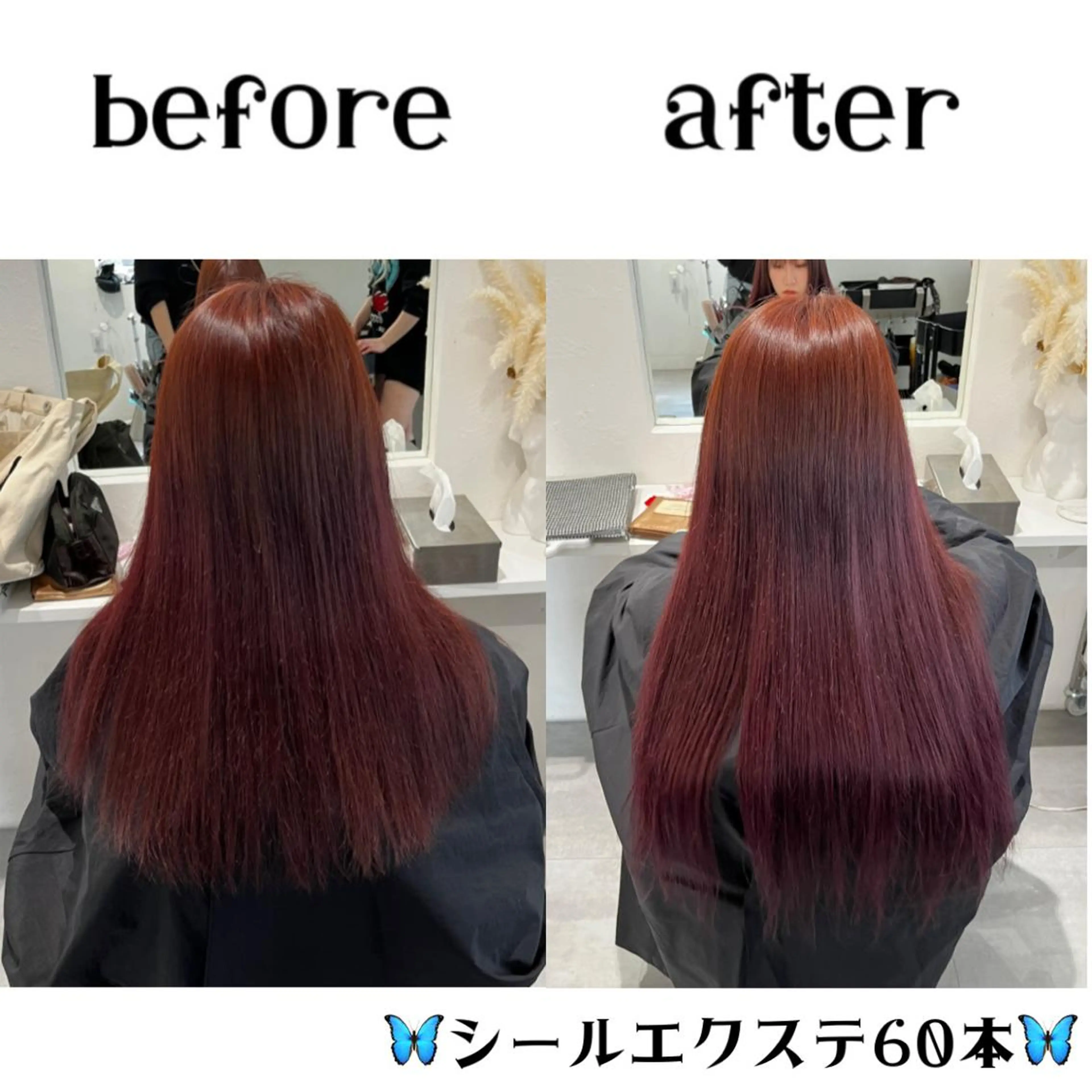 ロング カラー MOE🐈‍⬛🎀 エクステ/ワンホンのヘアスタイル