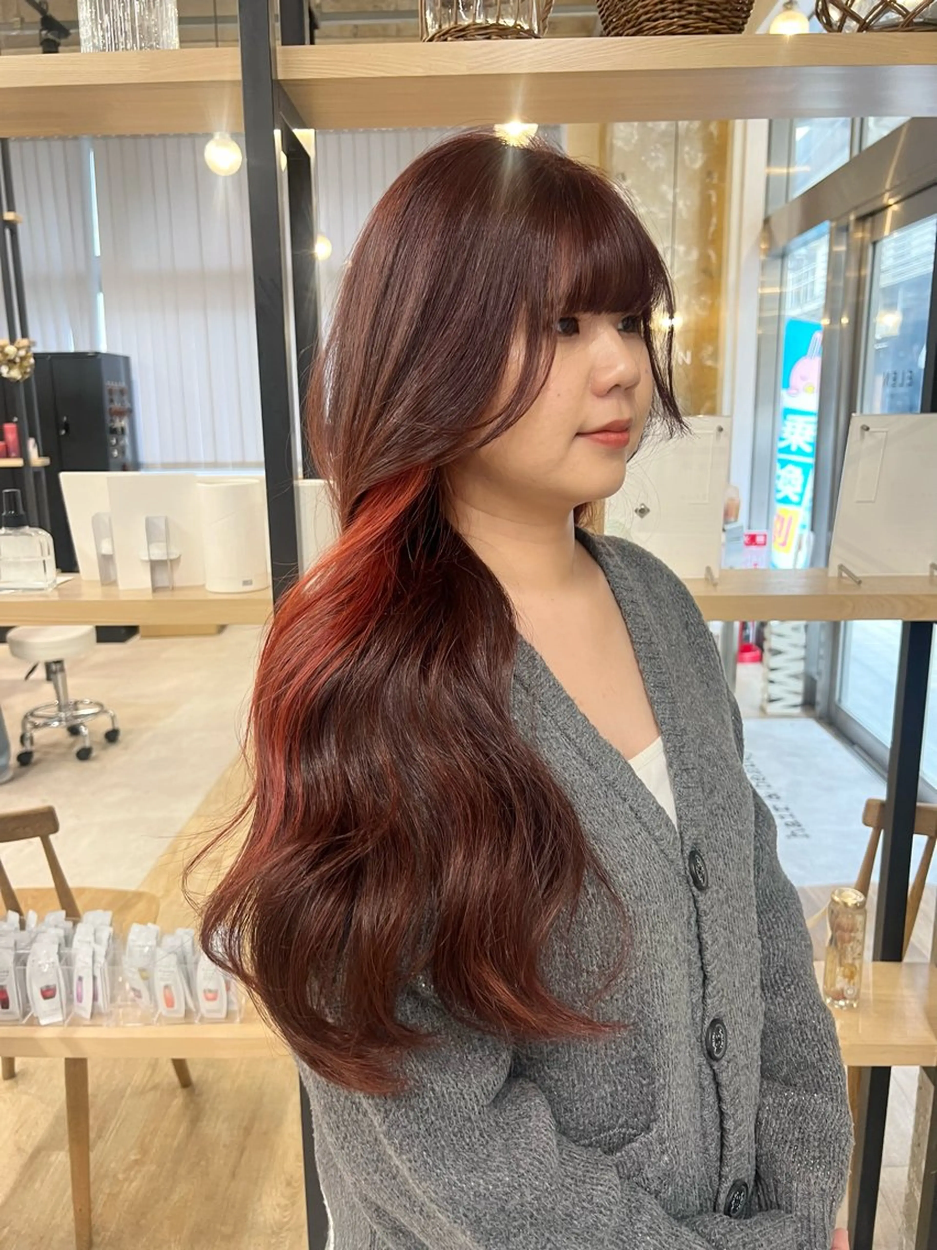 ロング ヘアカラー トリートメント 髪質改善/ブリーチ ツヤ髪/shiinaのヘアスタイル