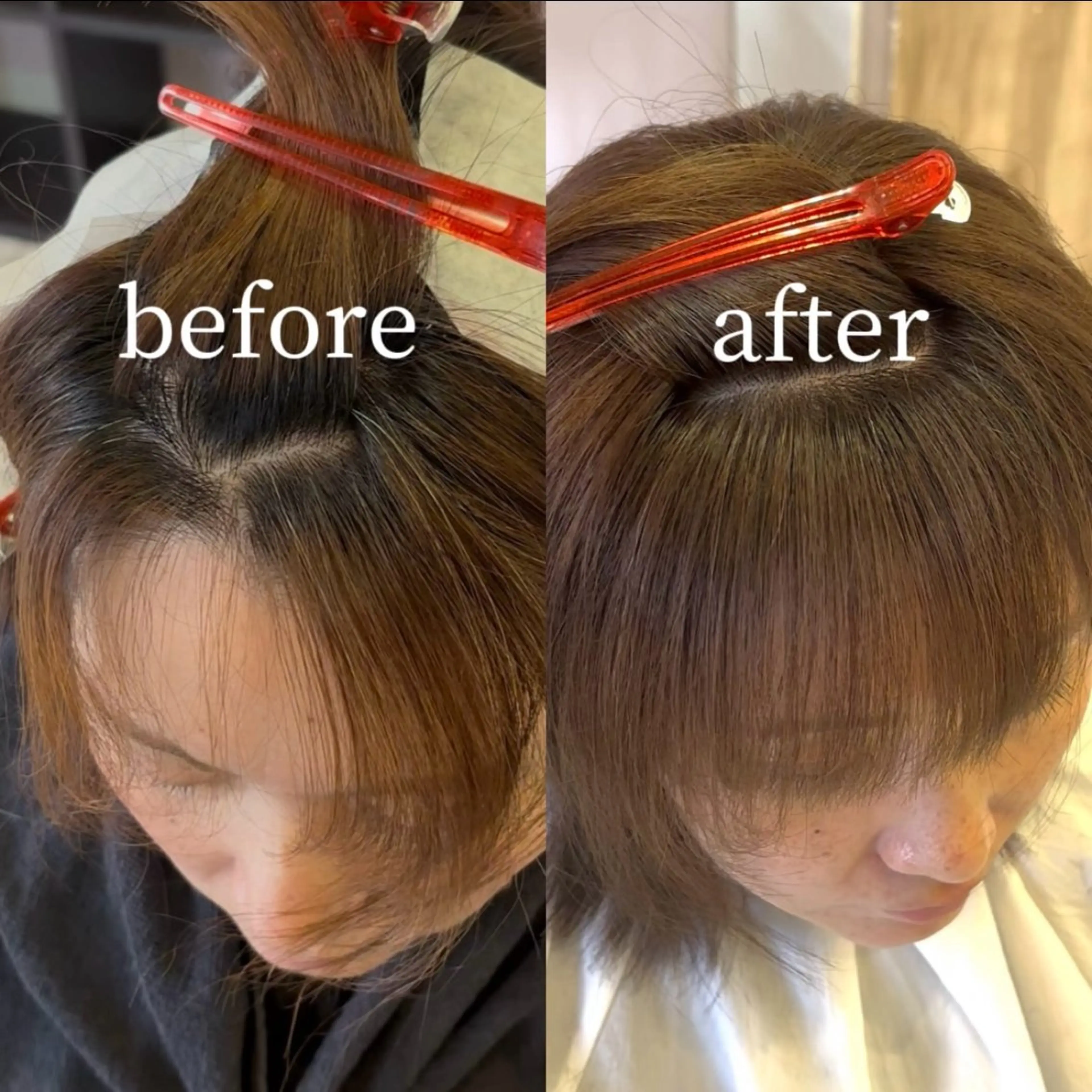 〈割れる髪を治す〉クロスパーマ＋カットの写真