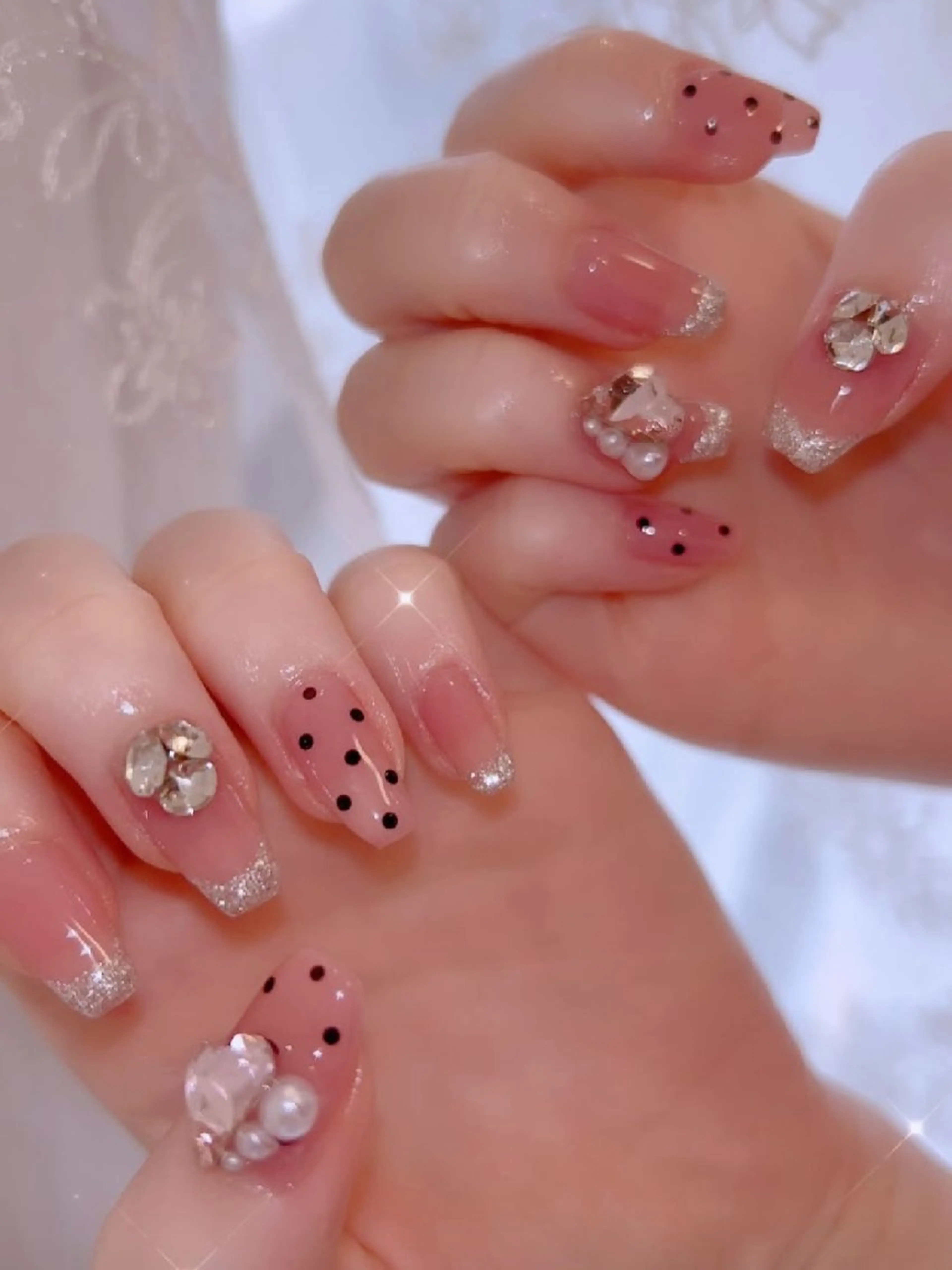 ネイル 長さ出し ジェルネイル 韓国ネイル マグネットネイル ニュアンスネイル ハンドネイル I LOVE ME  NAIL.｡.:*♡のネイルデザイン