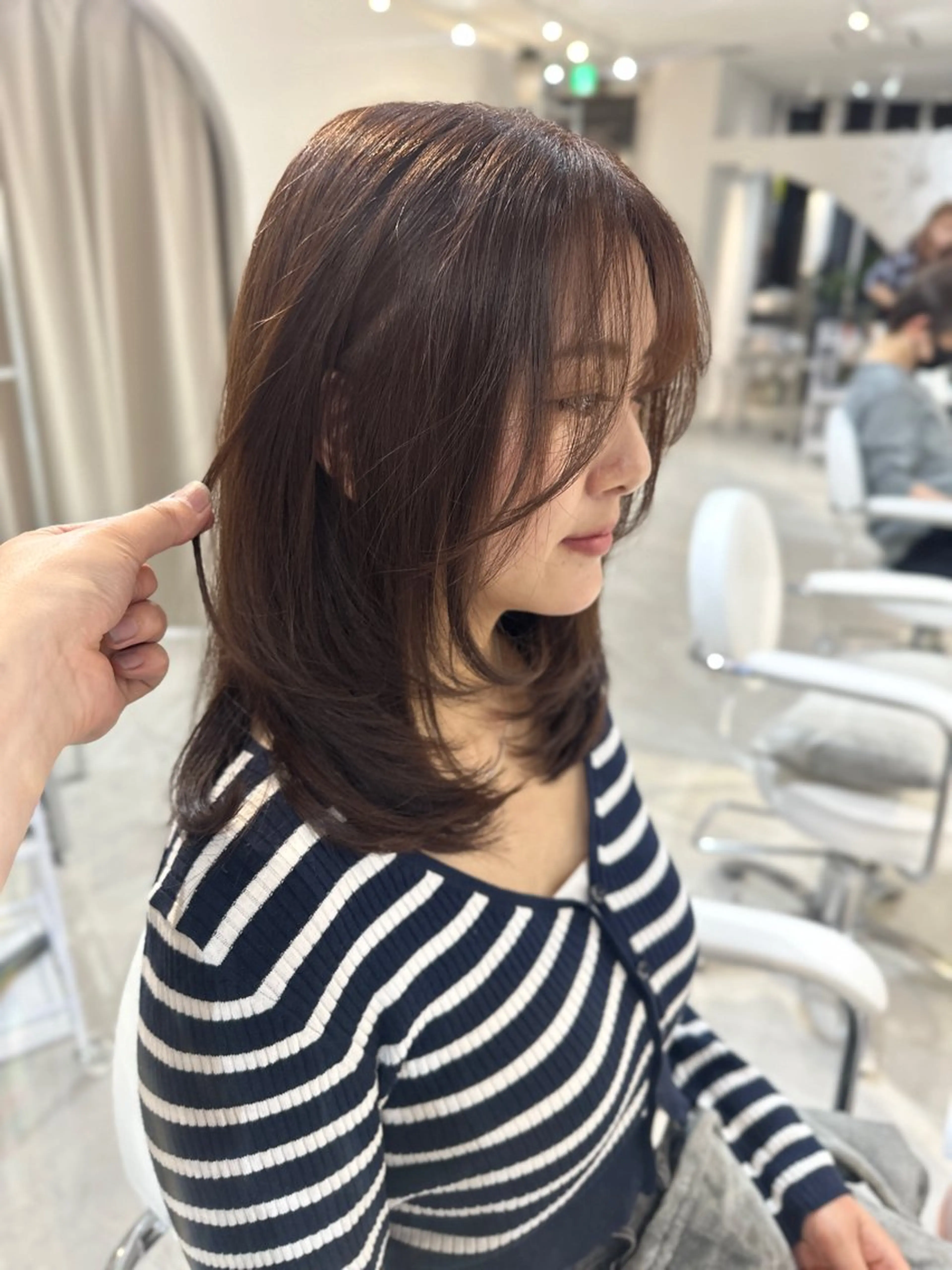 ミディアム カラー 本町/新町/心斎橋 透明感カラーSANCのヘアスタイル