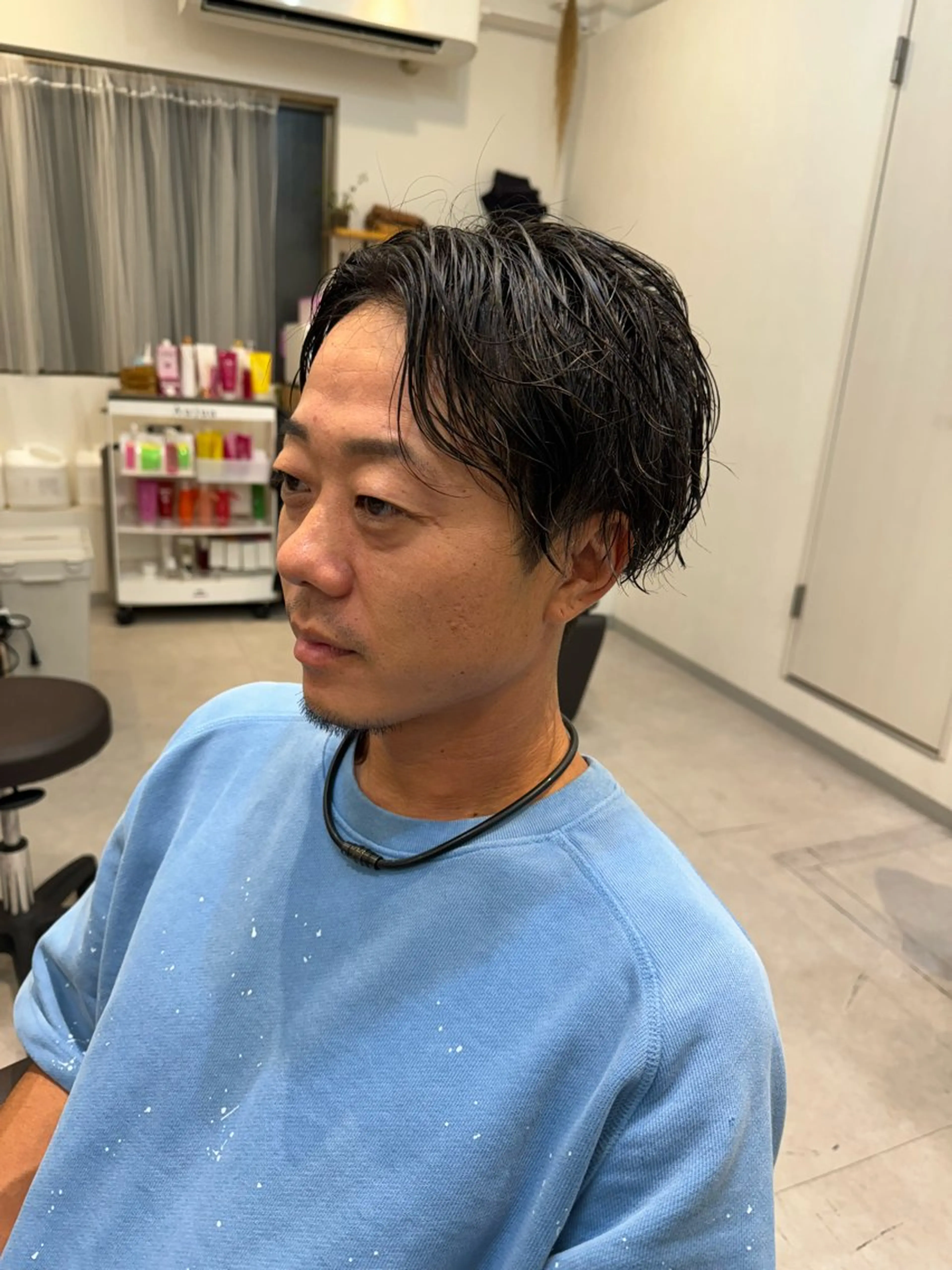 ミディアム パーマ メンズ カット パーマ トリートメント Dxxxx III所属・女性目線の大人 メンズ*Ayakaのヘアスタイル