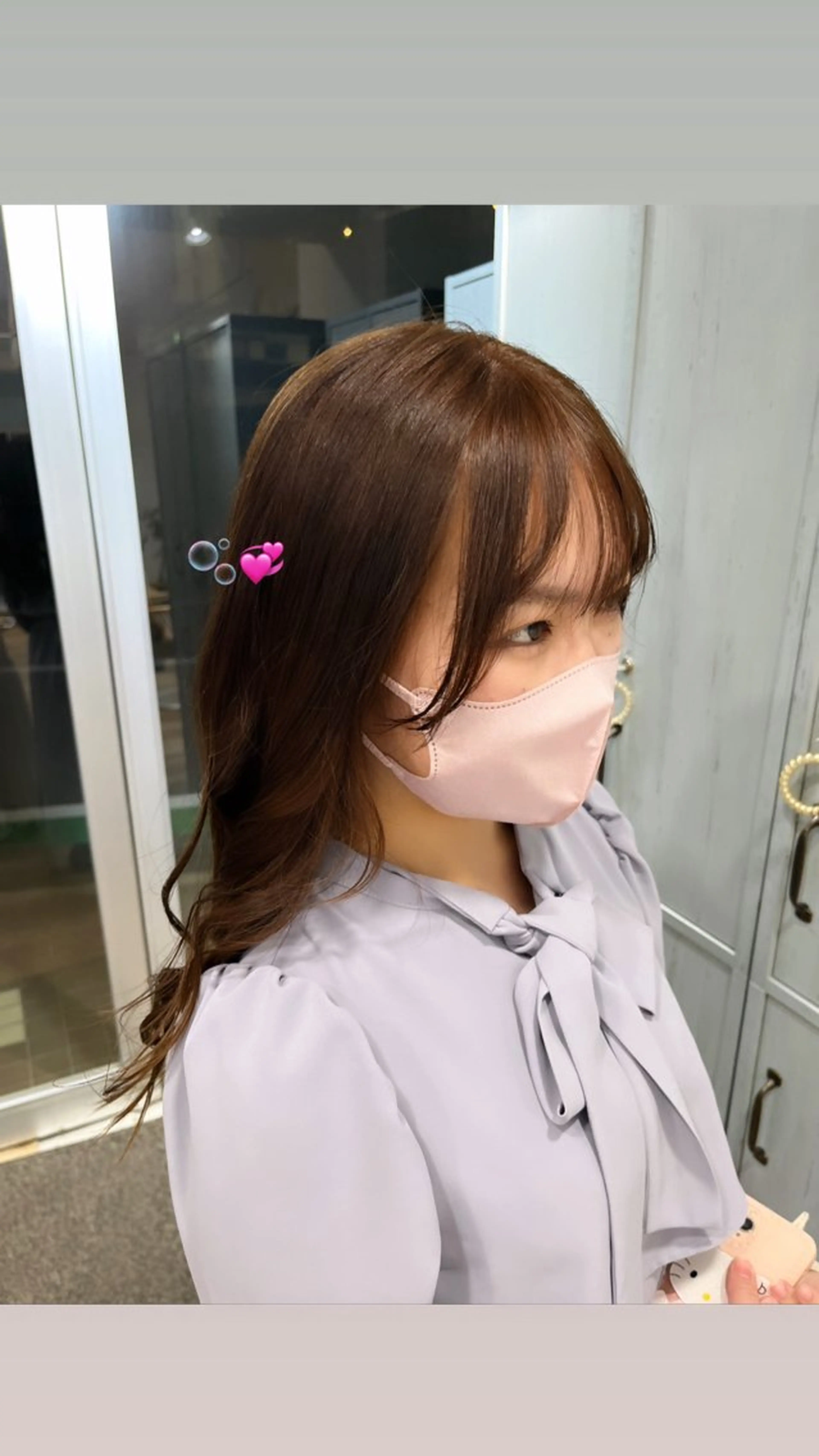 ロング 顔周りカット/ 似合わせ/momo/のヘアスタイル