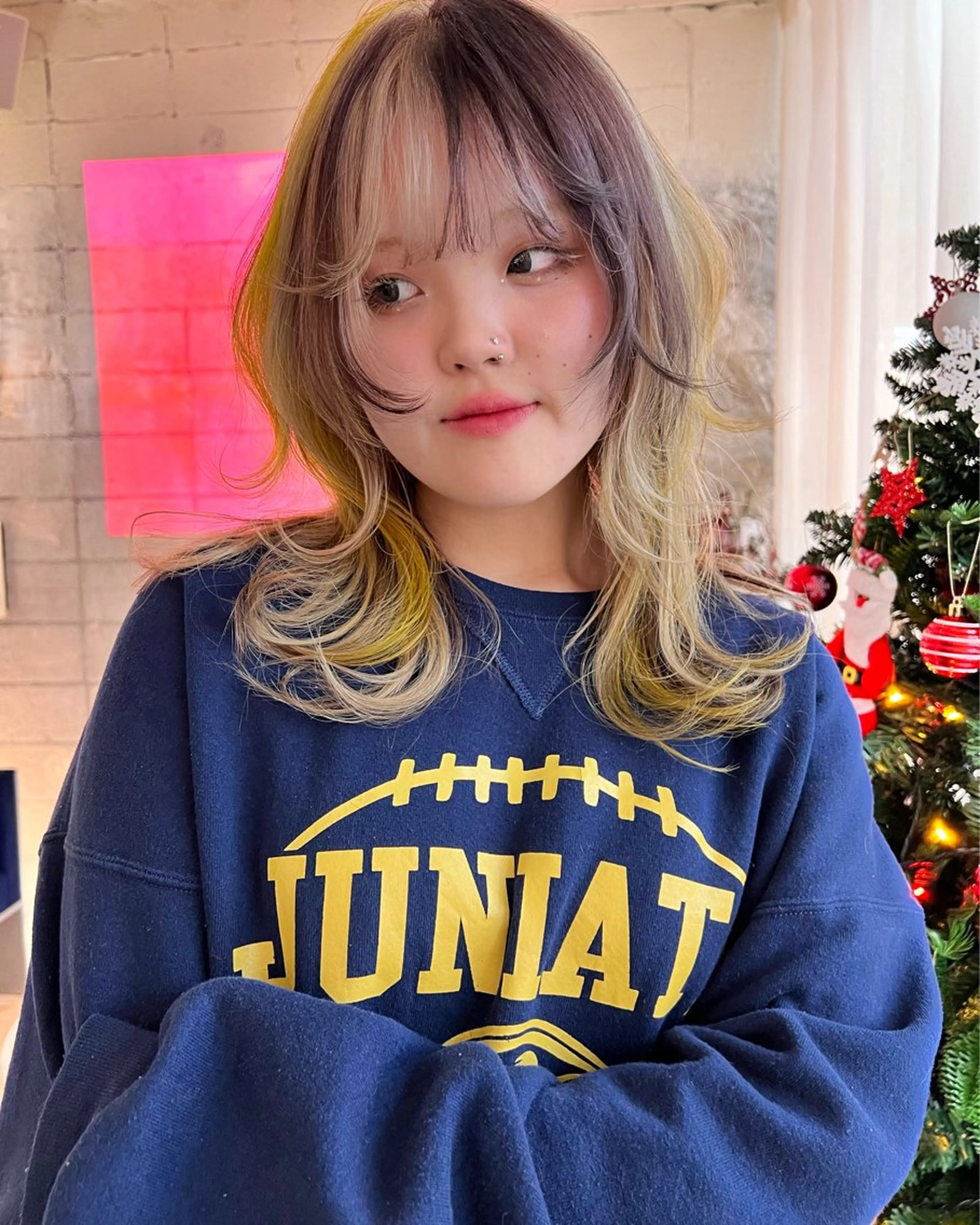 ロング カラー カット ヘアカラー haco＋所属・圧倒的デザイン力 店長🎨RENAのヘアスタイル