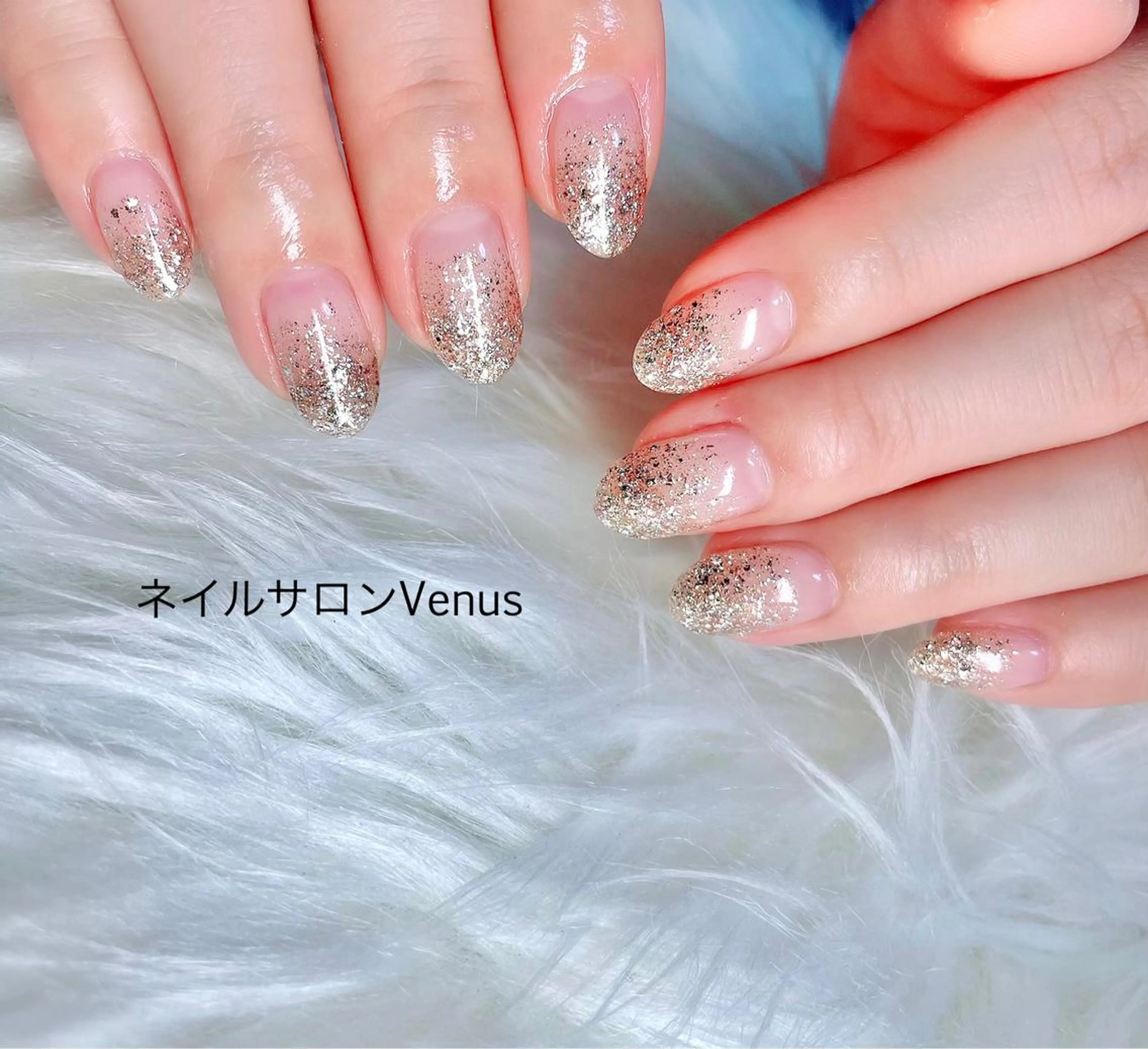ネイル グラデーション ラメ(グリッター) ラメグラデーション ハンドネイル Nail salon Venusのネイルデザイン