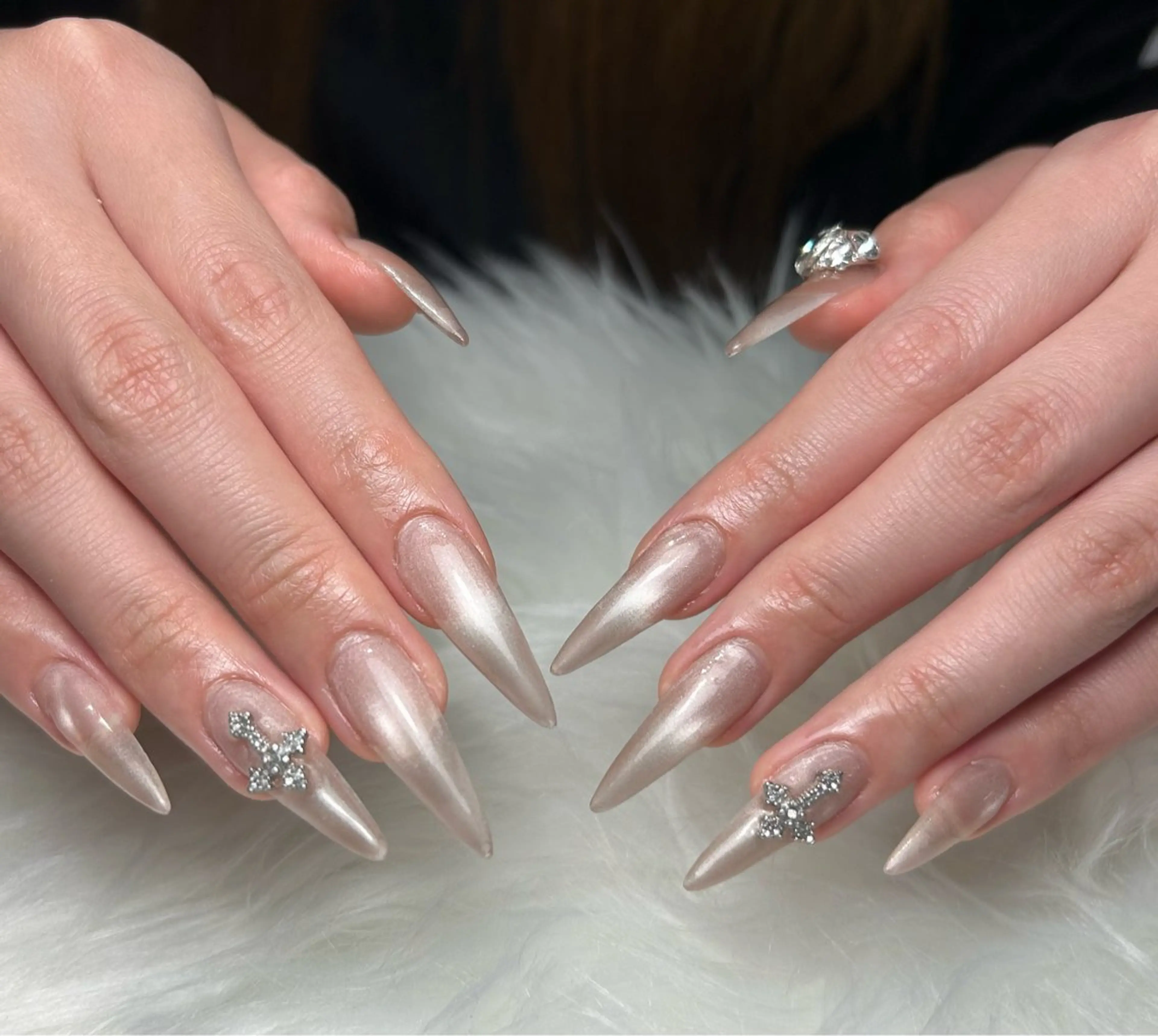 ネイル マグネットネイル 【韓国ネイル/長さだし】rinory仙台駅西口2号店所属・黒田 璃々花のネイルデザイン