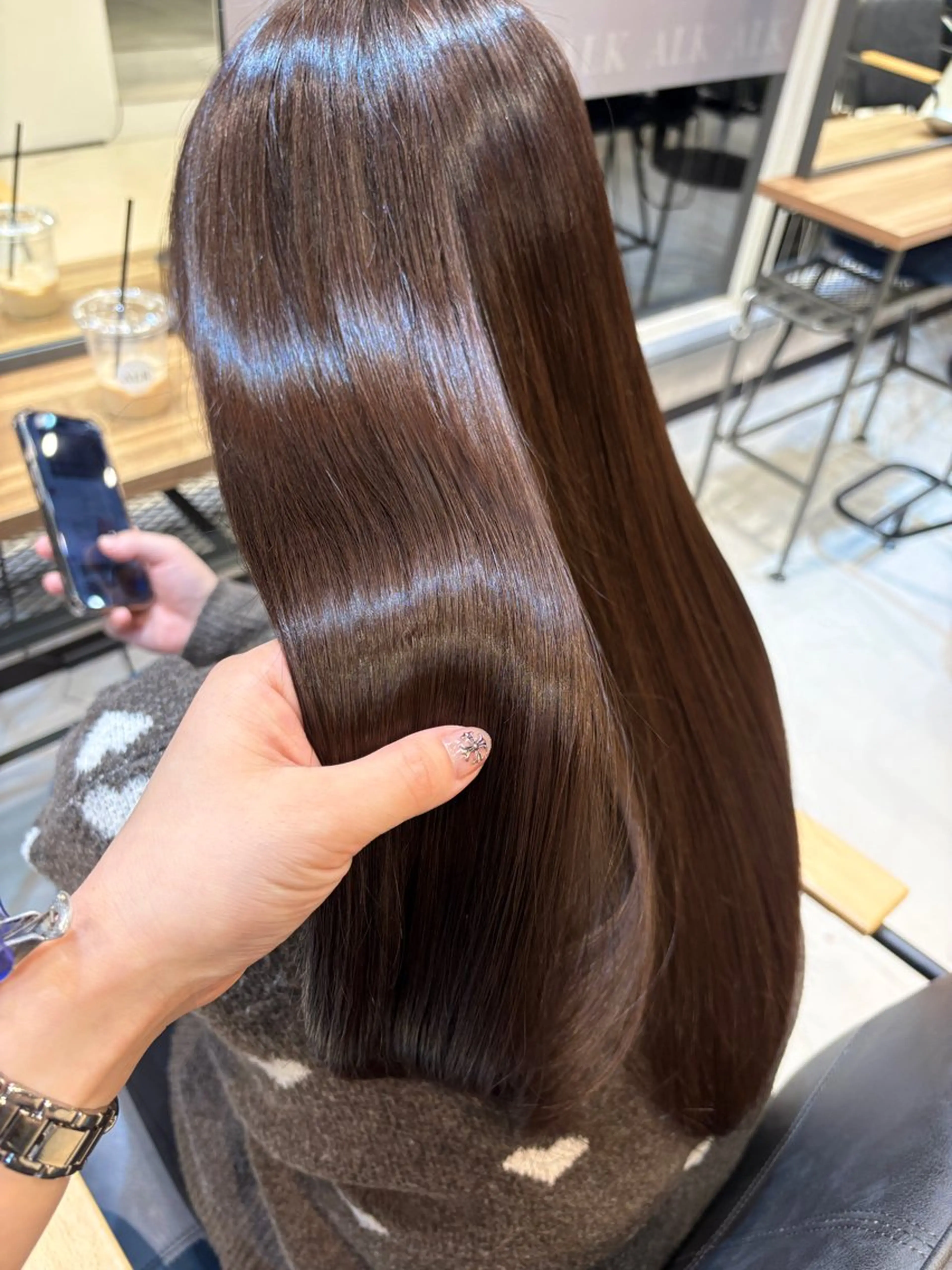 ロング カラー ブラウンカラー 似合わせカット ヘアカラー トリートメント ALK所属・白岩 葉月のヘアスタイル